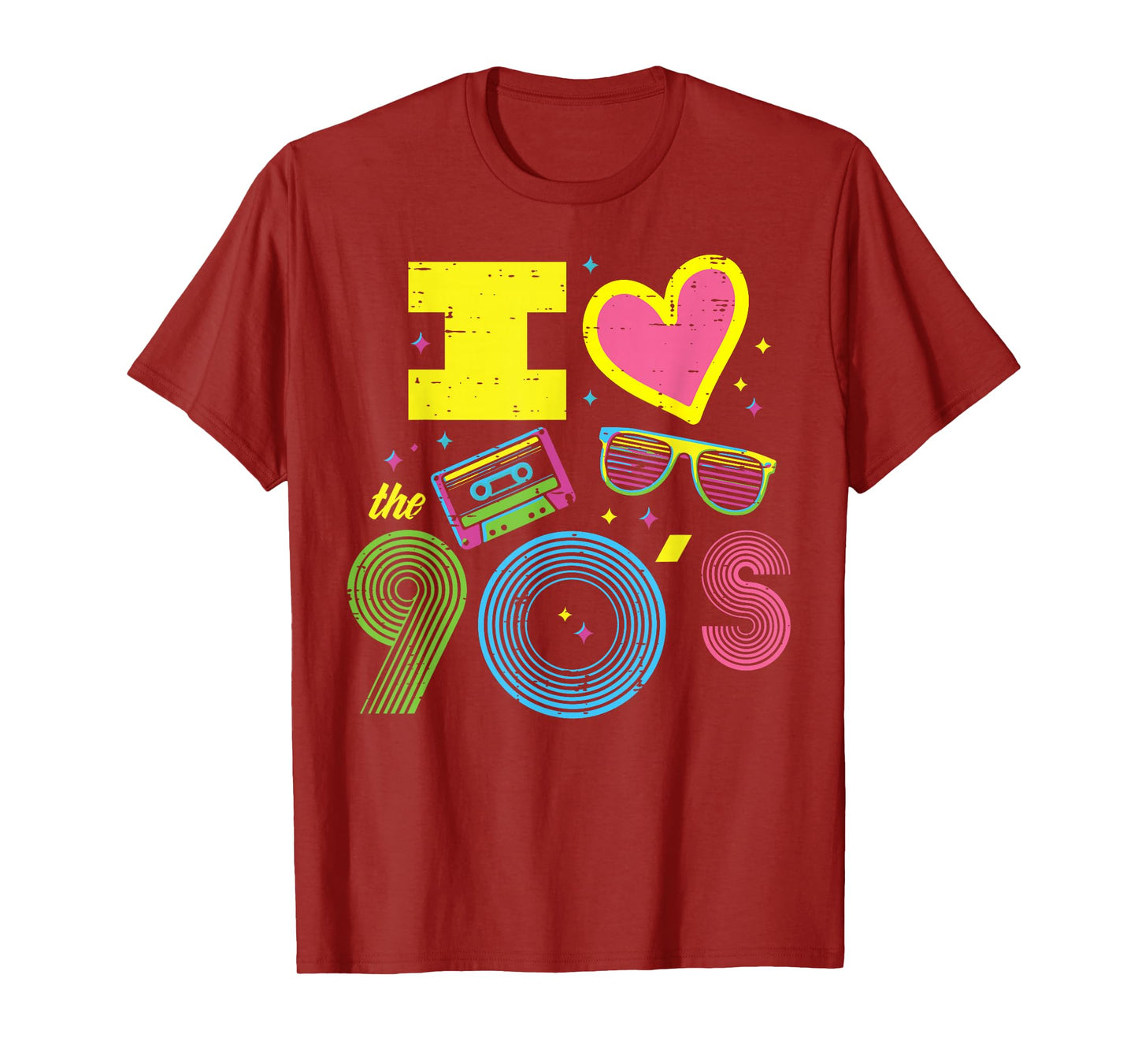 I Love Heart The 90s Retro Throwback Vibes Women Men Kids T-Shirt