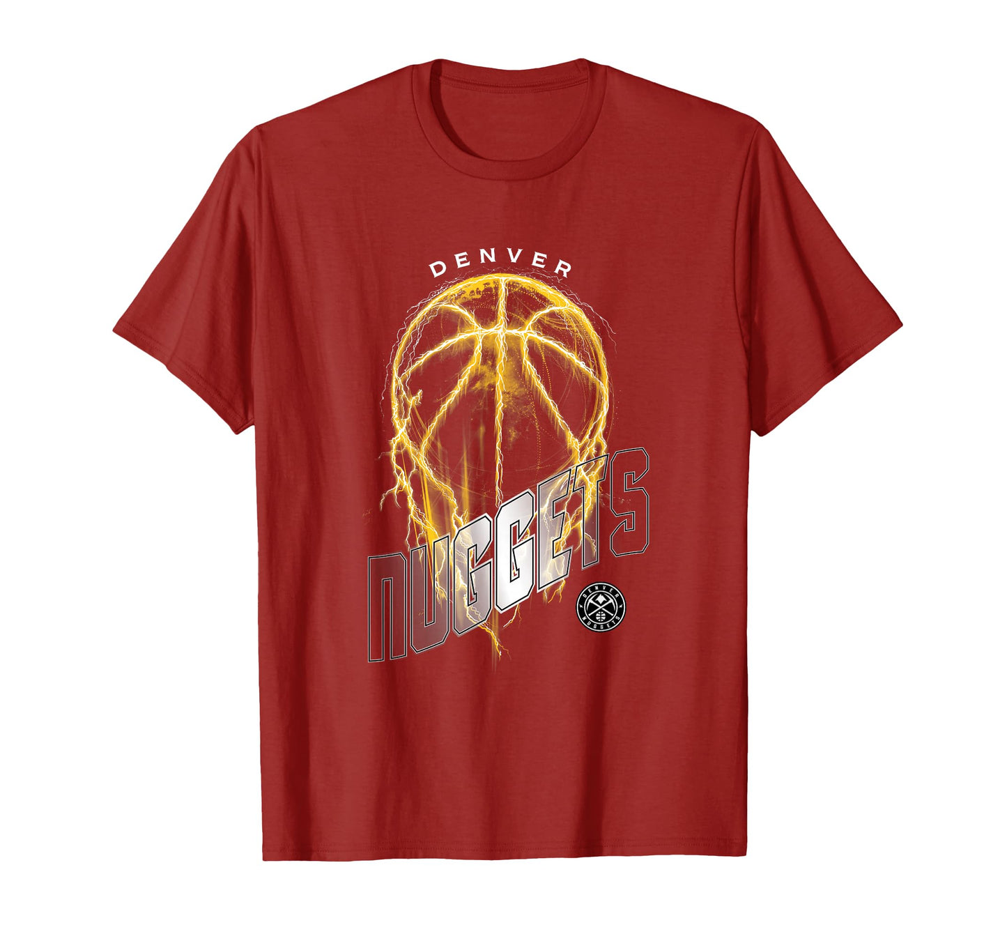 NBA Denver Nuggets Lightning Bolt Basketball Logo T-Shirt