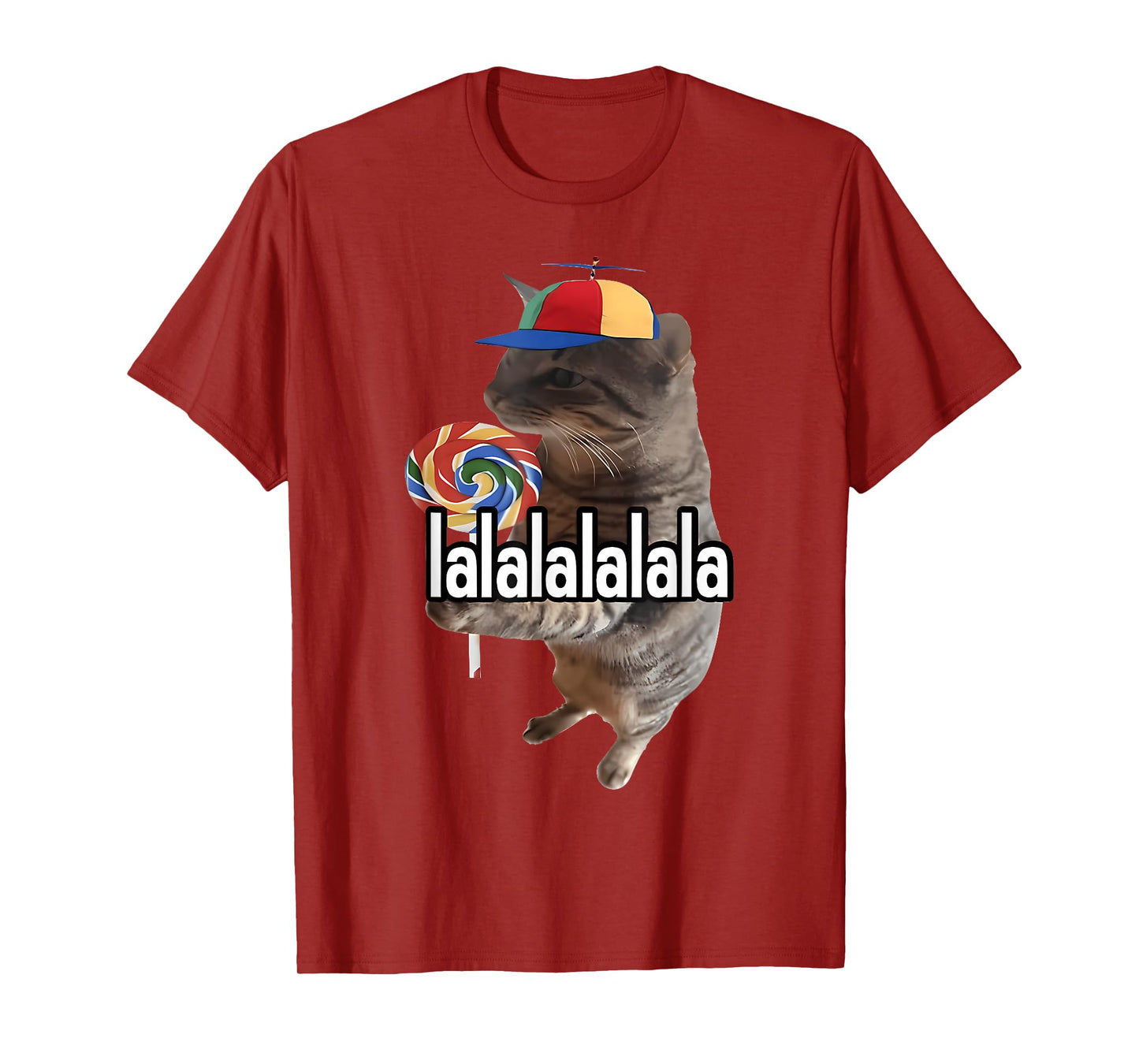Silly Cat With Lollipop Meme T-Shirt