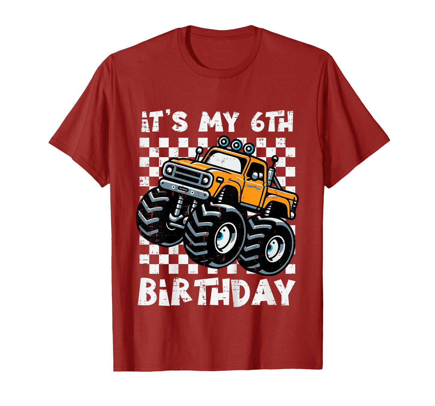 Kids Its My 6th Birthday Monster Truck 6 Year Old Bday Boys Kids T-Shirt