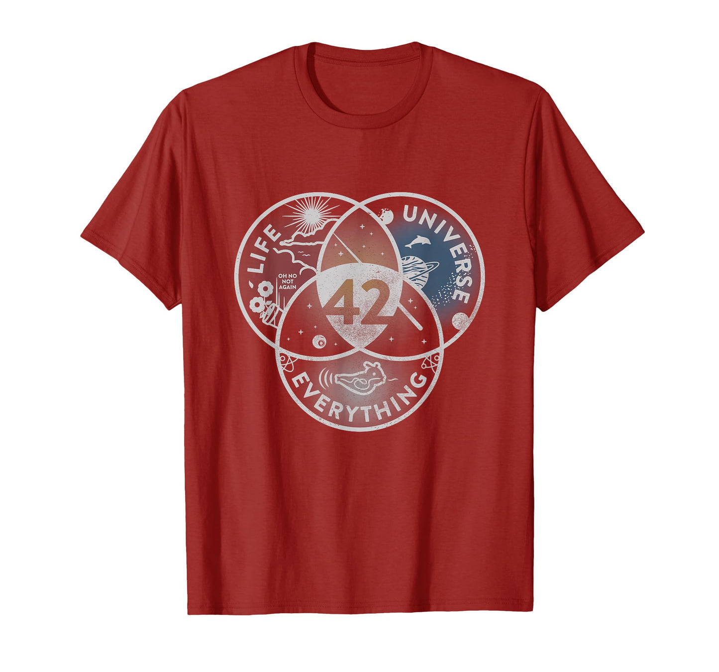 Venn Diagram Life The Universe And Everything - 42 Life T-Shirt