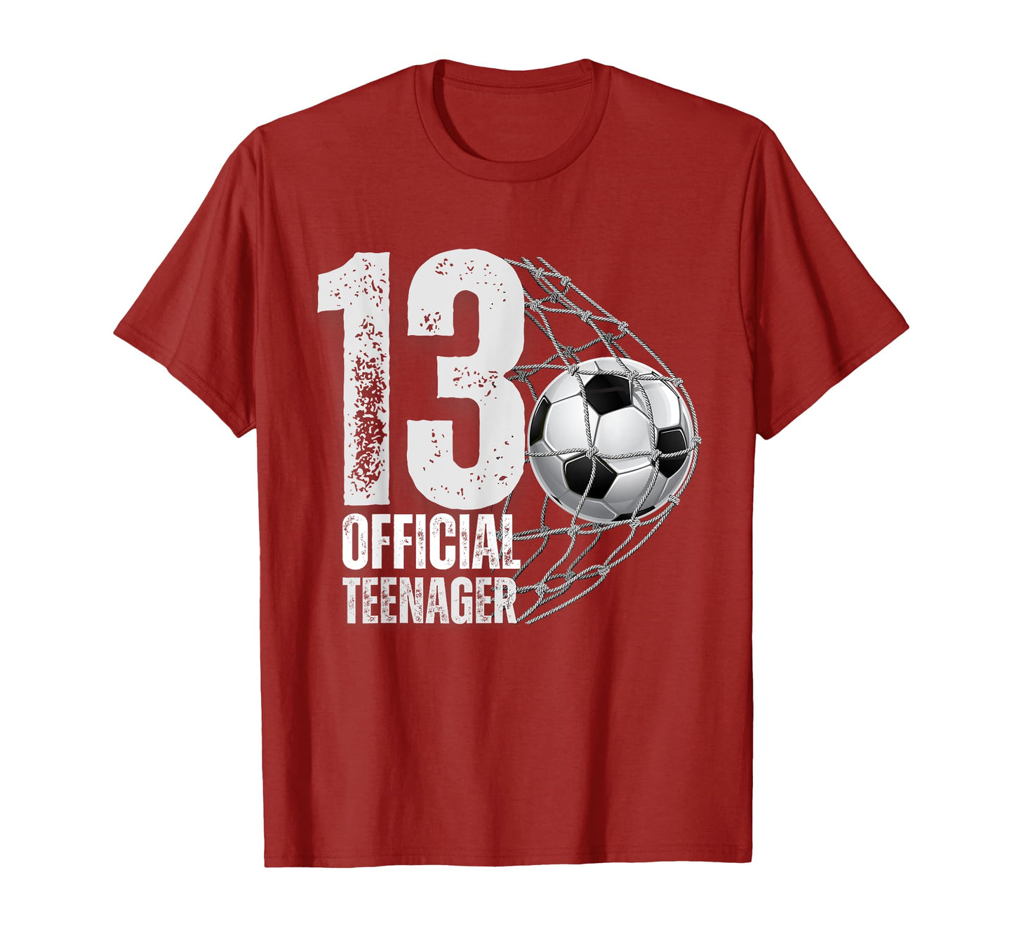 13 Years Official Teenager Soccer 13th Birthday Boys Girls T-Shirt