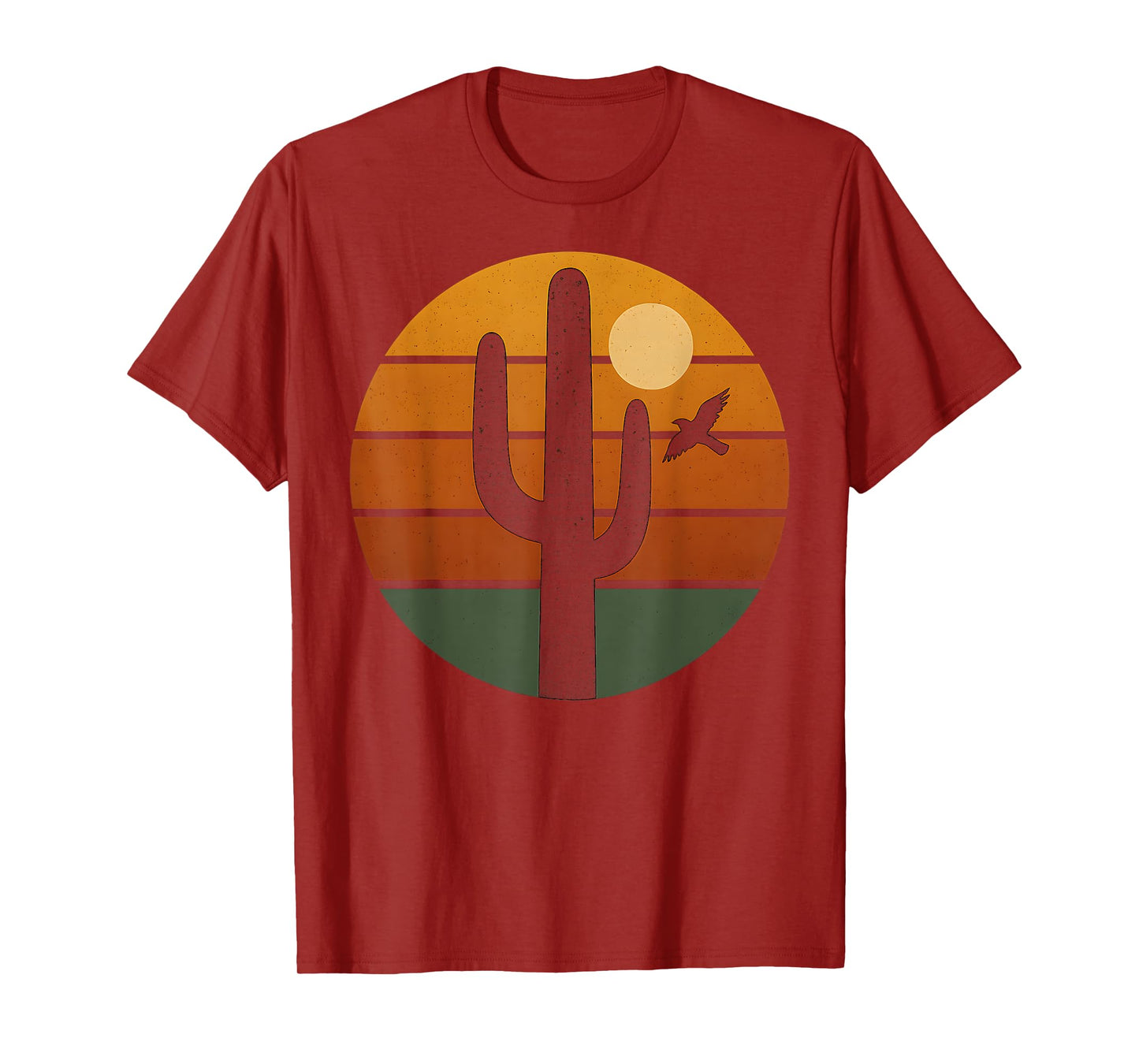 Vintage Sunset Saguaro Cactus Retro Desert T-Shirt