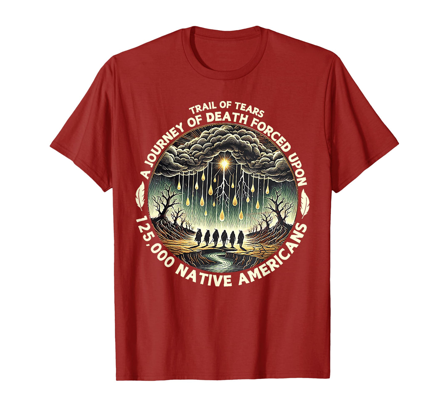Trail Of Tears A Journey Of Death Forced Upon 125,000 Native T-Shirt