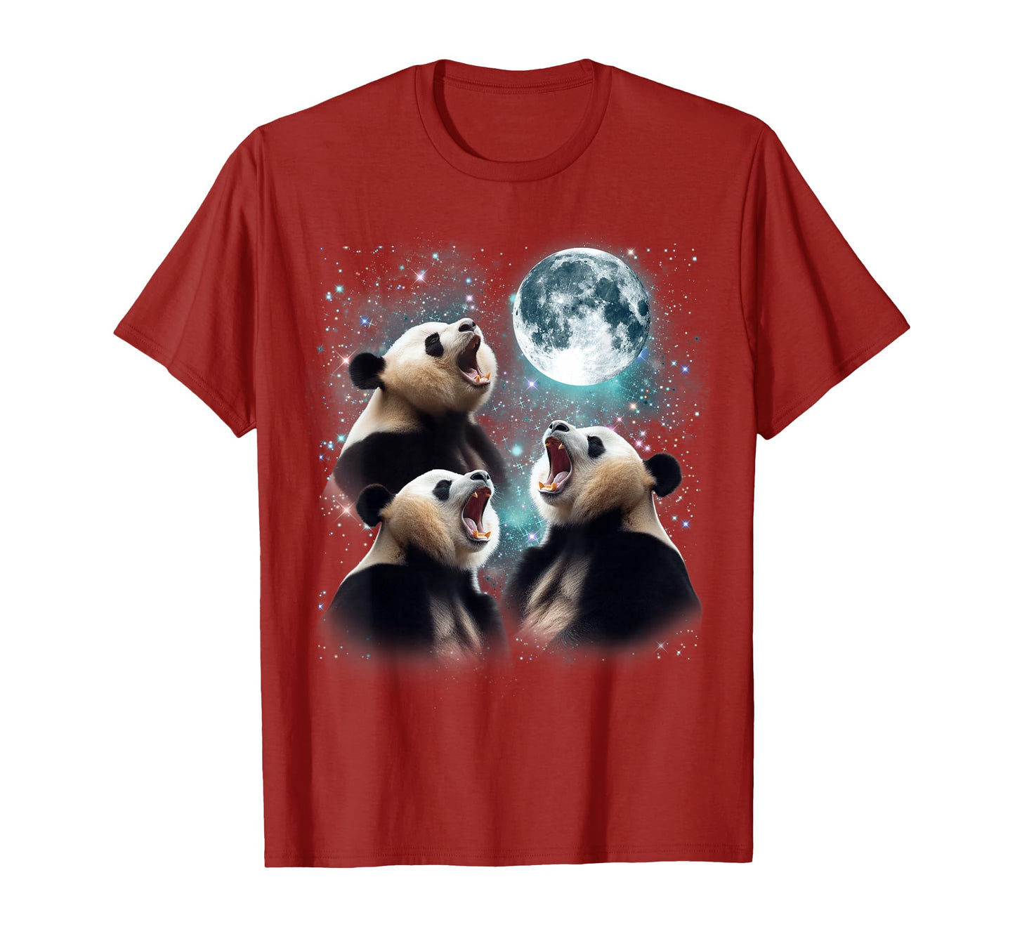 3 Panda Moon Howling Panda Head Funny For Men, Women, Kid T-Shirt
