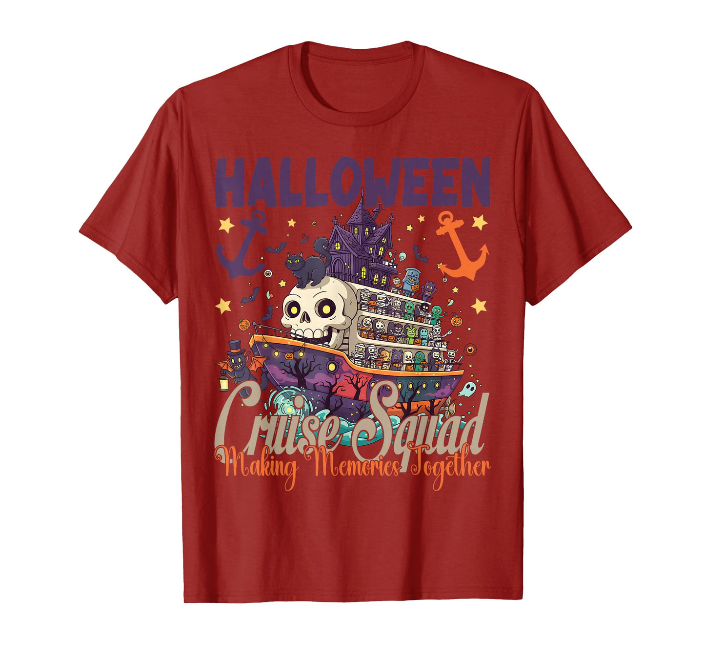 Halloween Cruise Squad 2025 Halloween Trip Family Cruising T-Shirt