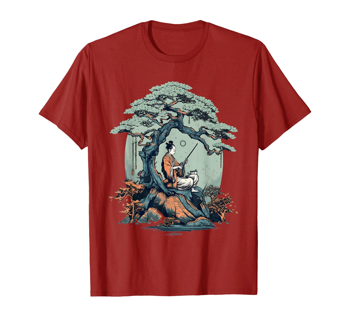 Relaxing Samurai Bonsai Tree T-Shirt