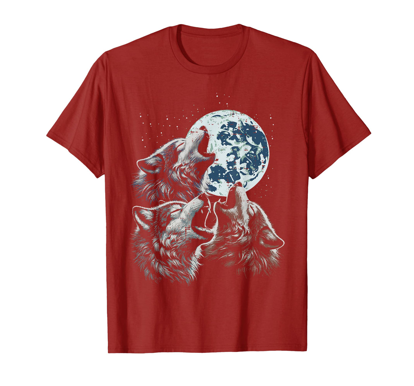 Wolves Cursed Moon Howl Funny Wolf Meme Parody Men Women Kid T-Shirt