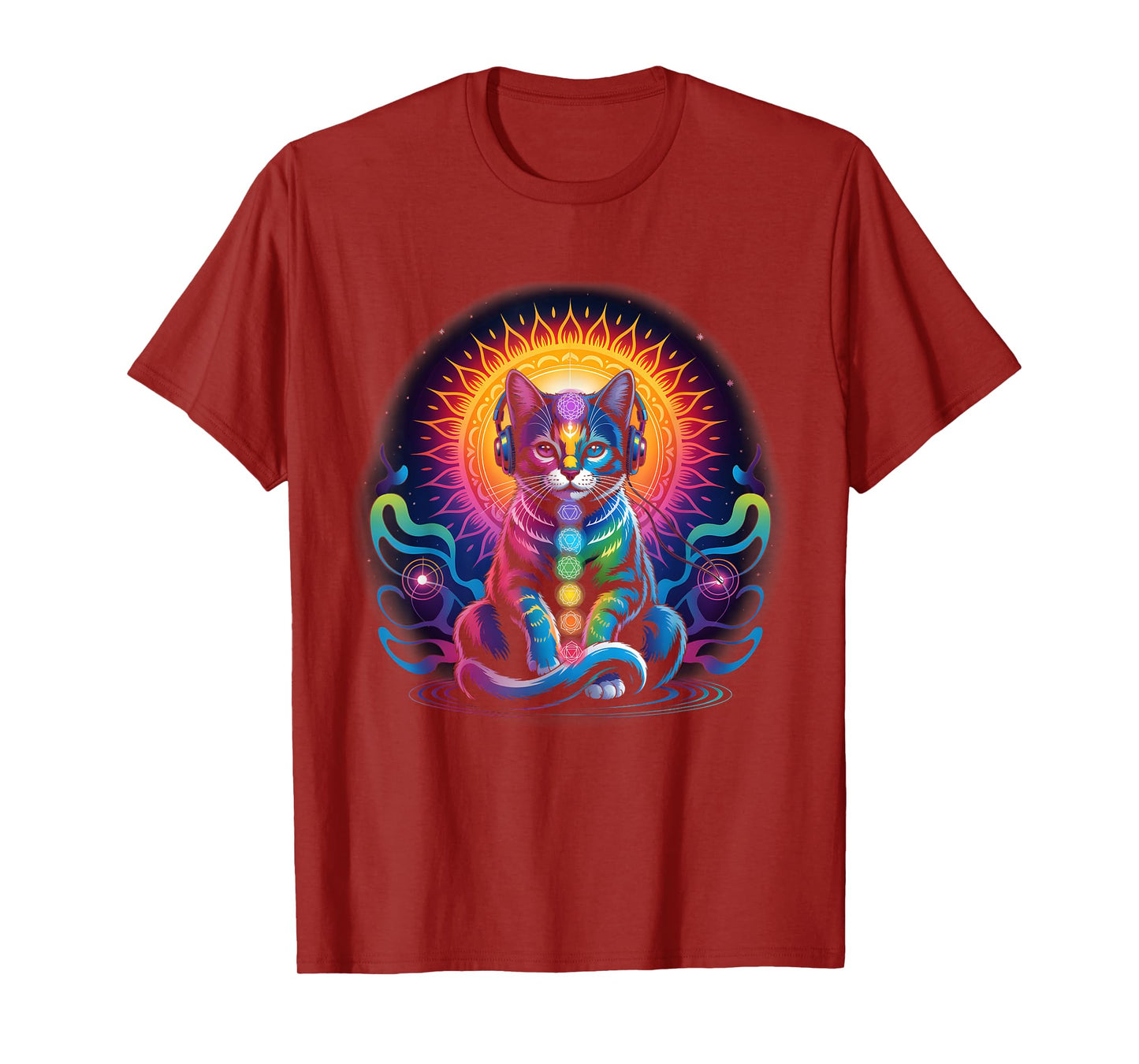Colorful Zen Cat Meditating Buddha Cat Fancy T-Shirt