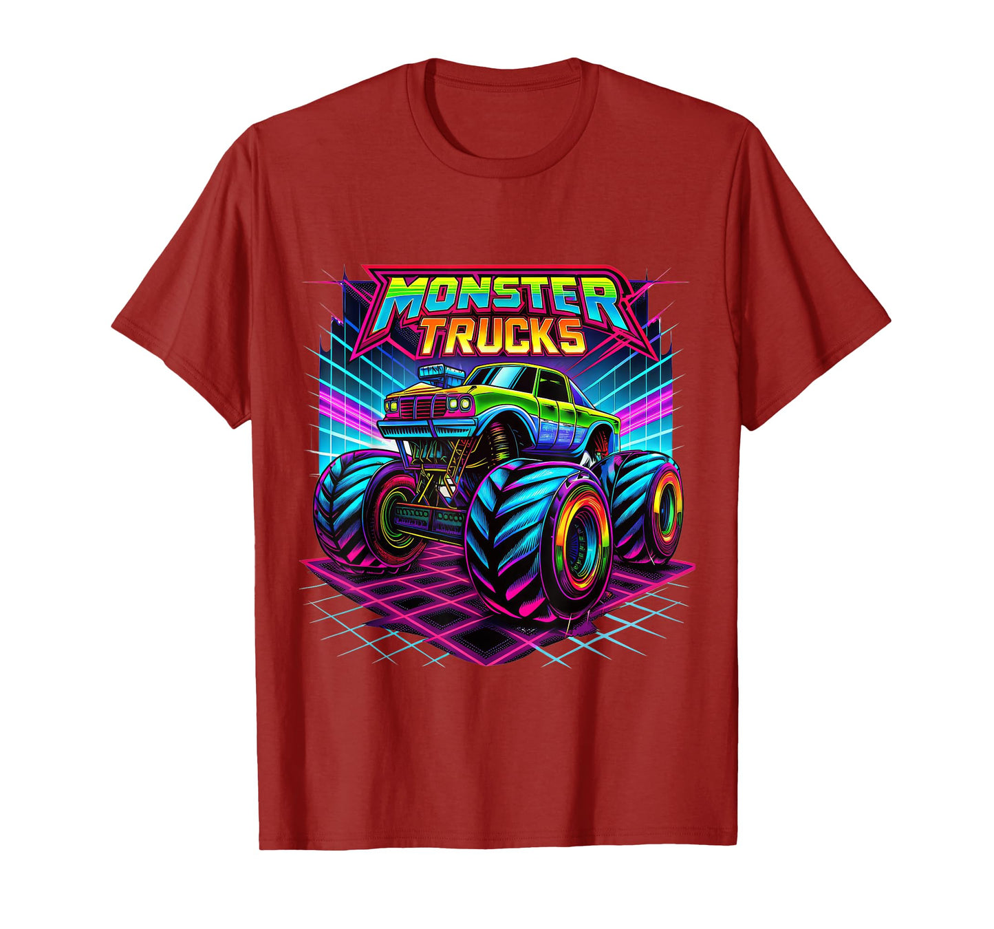 Monster Truck Colorful Graffiti For Toddlers Youth Adults T-Shirt