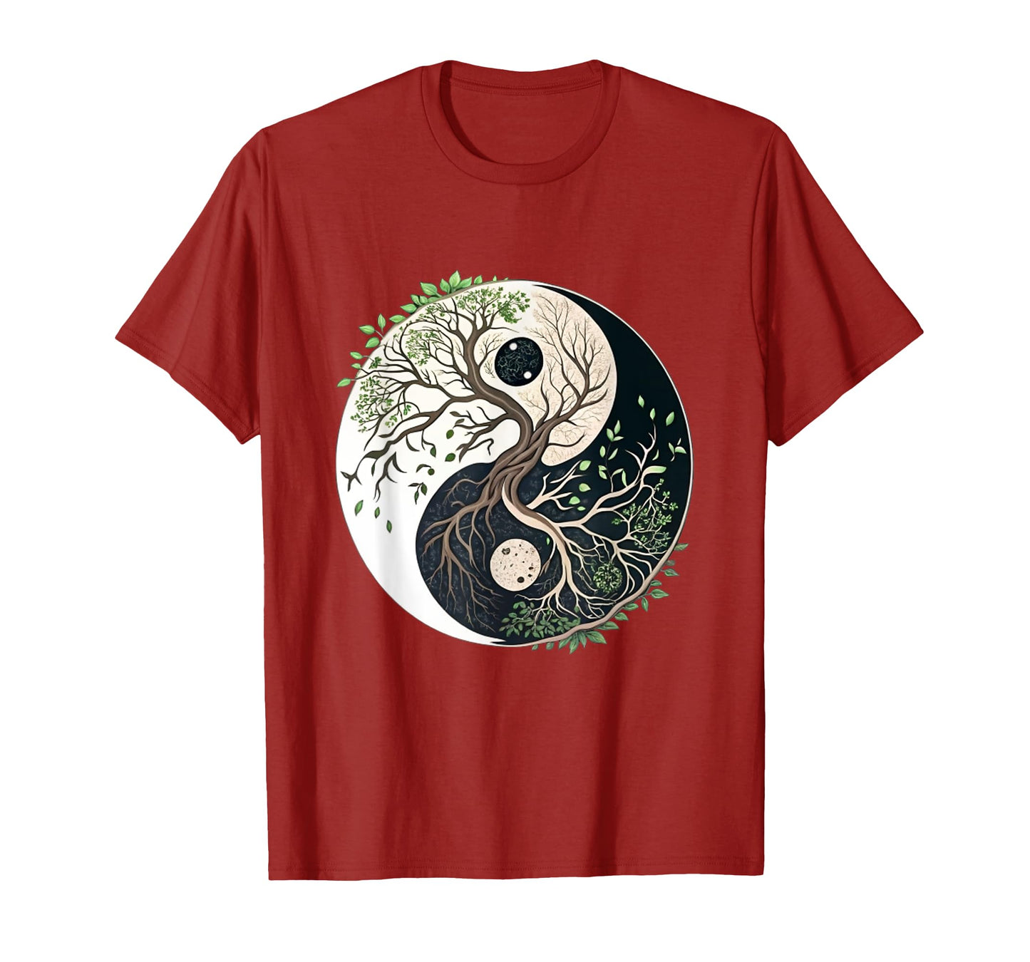 Tree of Life Yin Yang Yoga Nature Balance Art T-Shirt