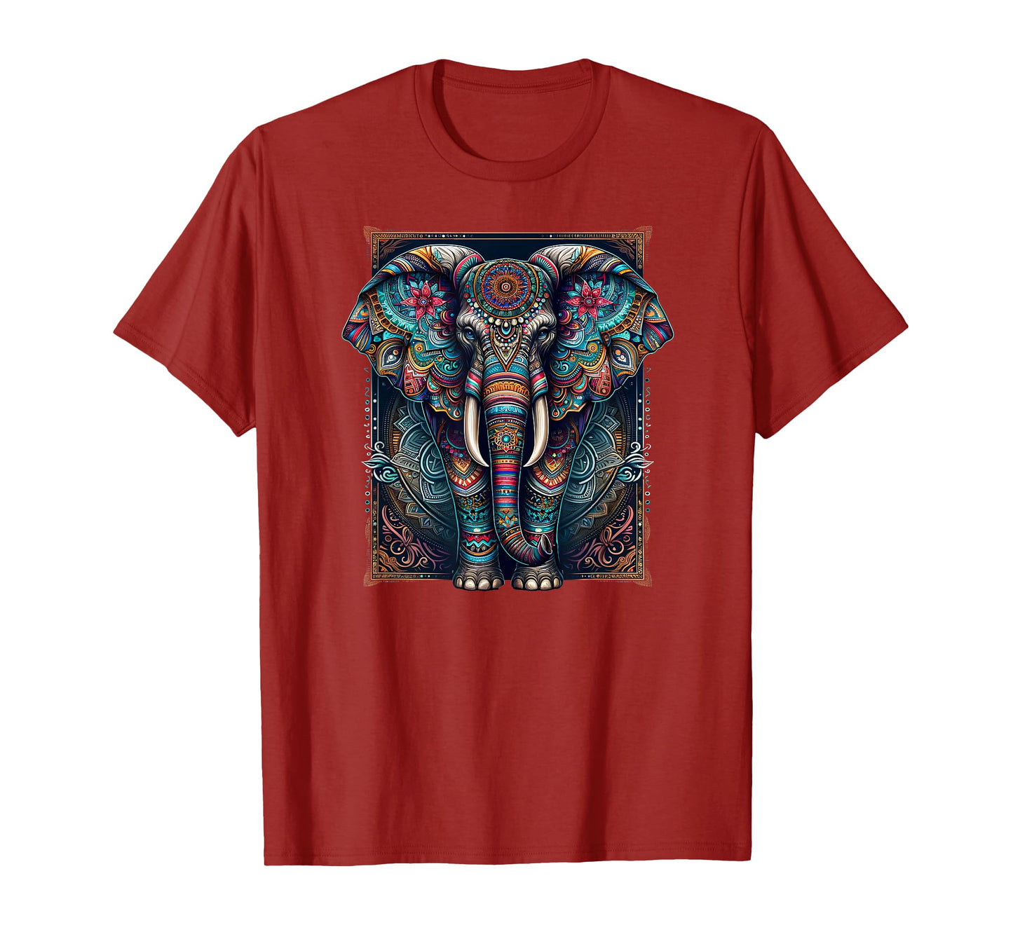 Mandala Elephant Wisdom Indian Elephant Zen Yoga Mindfulness T-Shirt
