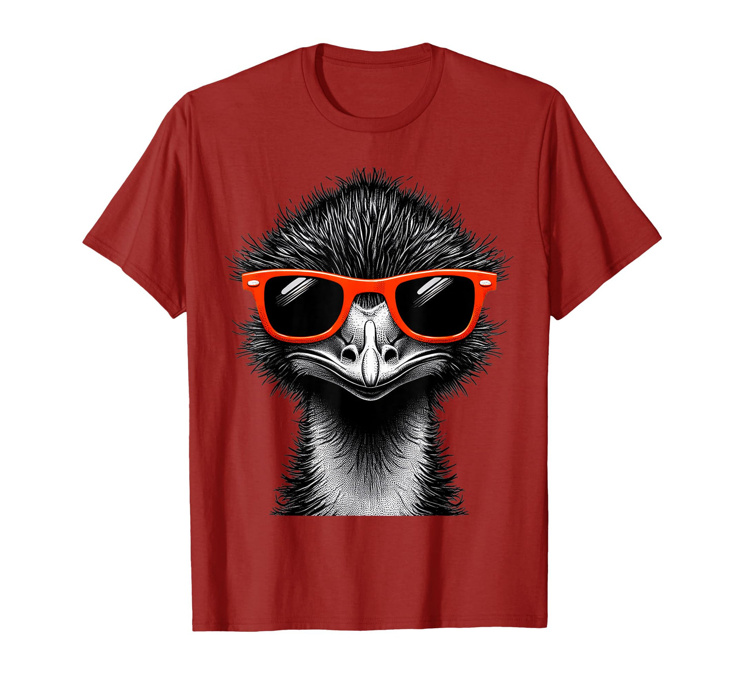Cool Emu Bird Wearing Sunglasses Graphic Art T-Shirt