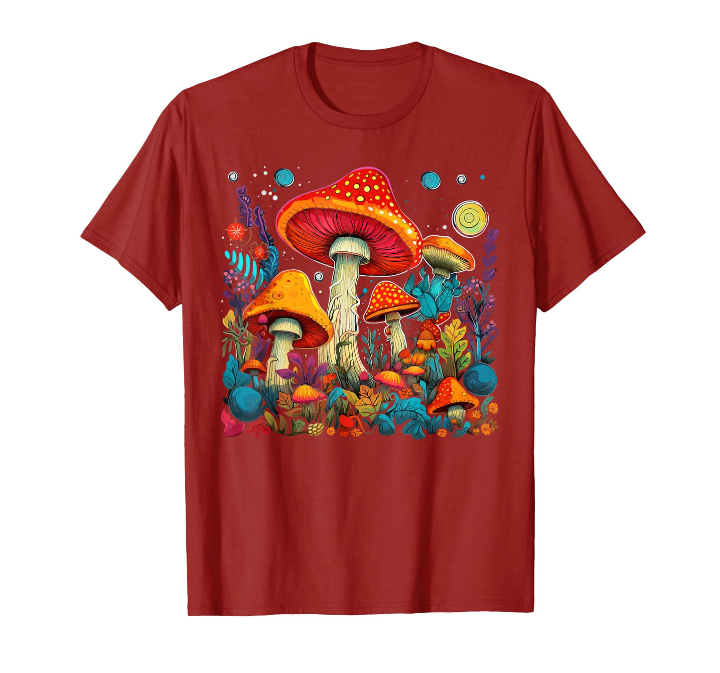Hippie Mushrooms Psychedelic Forest Fungi Festival T-Shirt