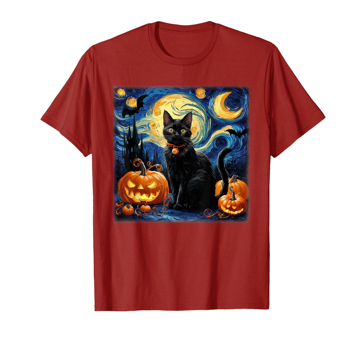Fun Halloween Cat Lovers Van Gough Halloween Costume T-Shirt
