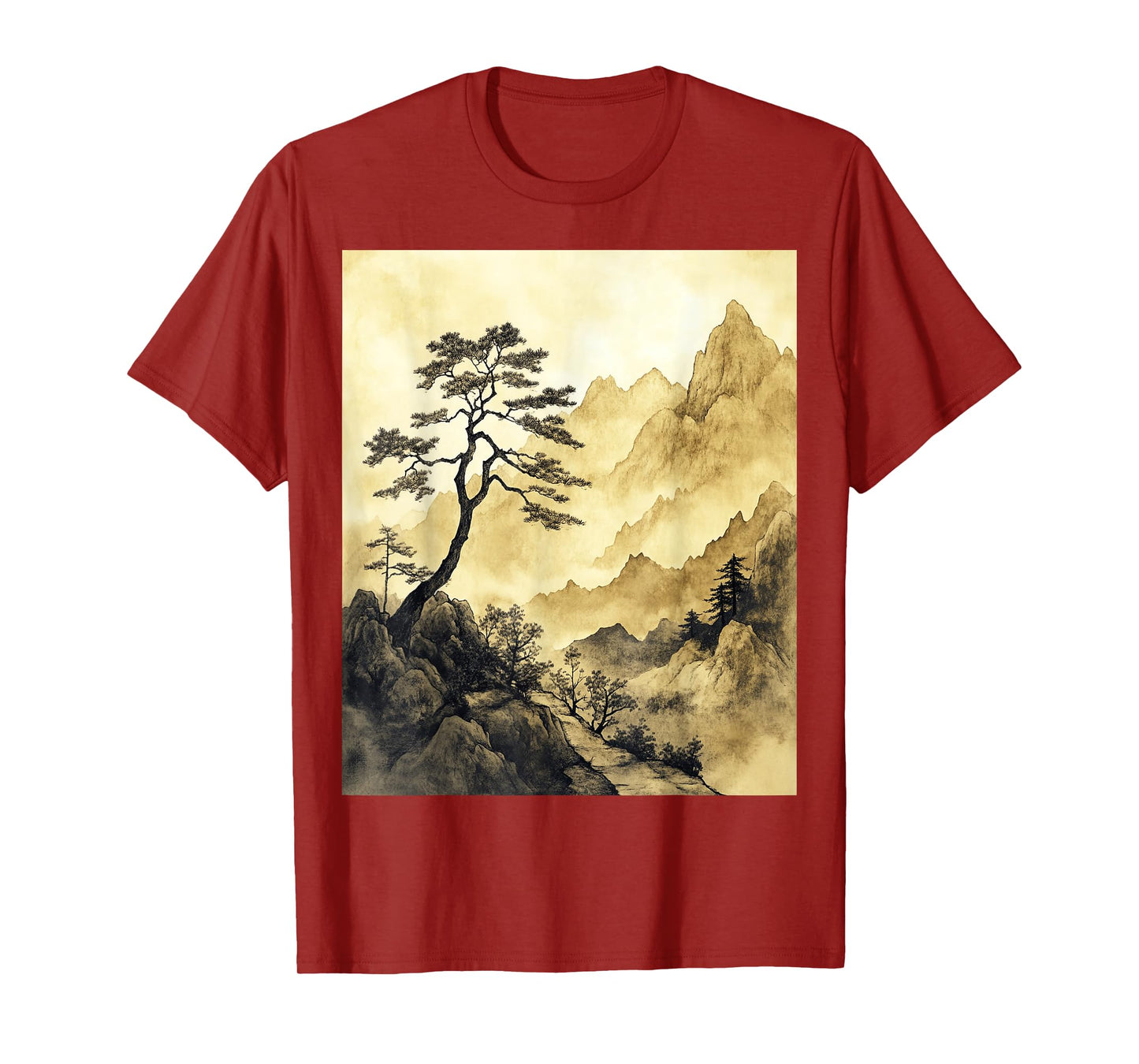 Serene Traditional Chinese Landscape Art T-Shirt