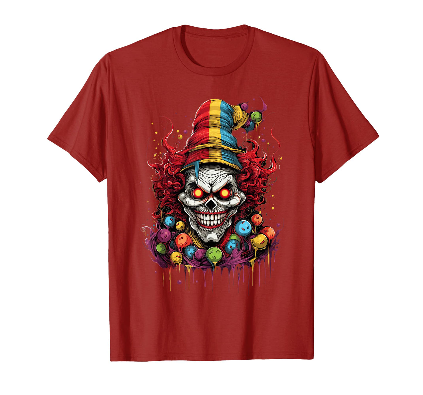 Terrifying Scary Evil Killer Clown T-Shirt