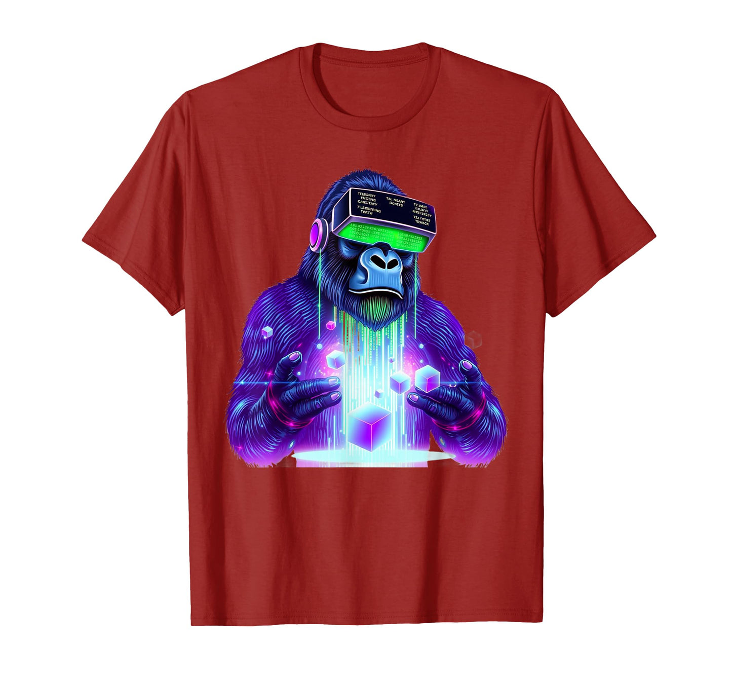 Gorilla VR Gamer Playing Tag Boys Funny Adult Gorilla VR T-Shirt
