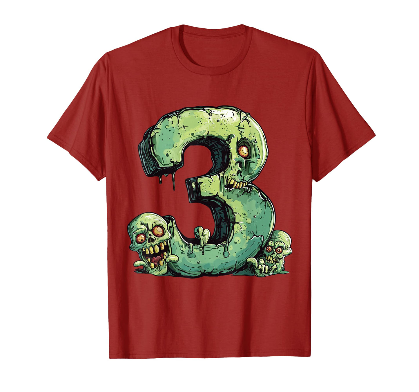 Toddler 3rd Birthday Zombie Halloween Themed 3 Year Old Kids T-Shirt