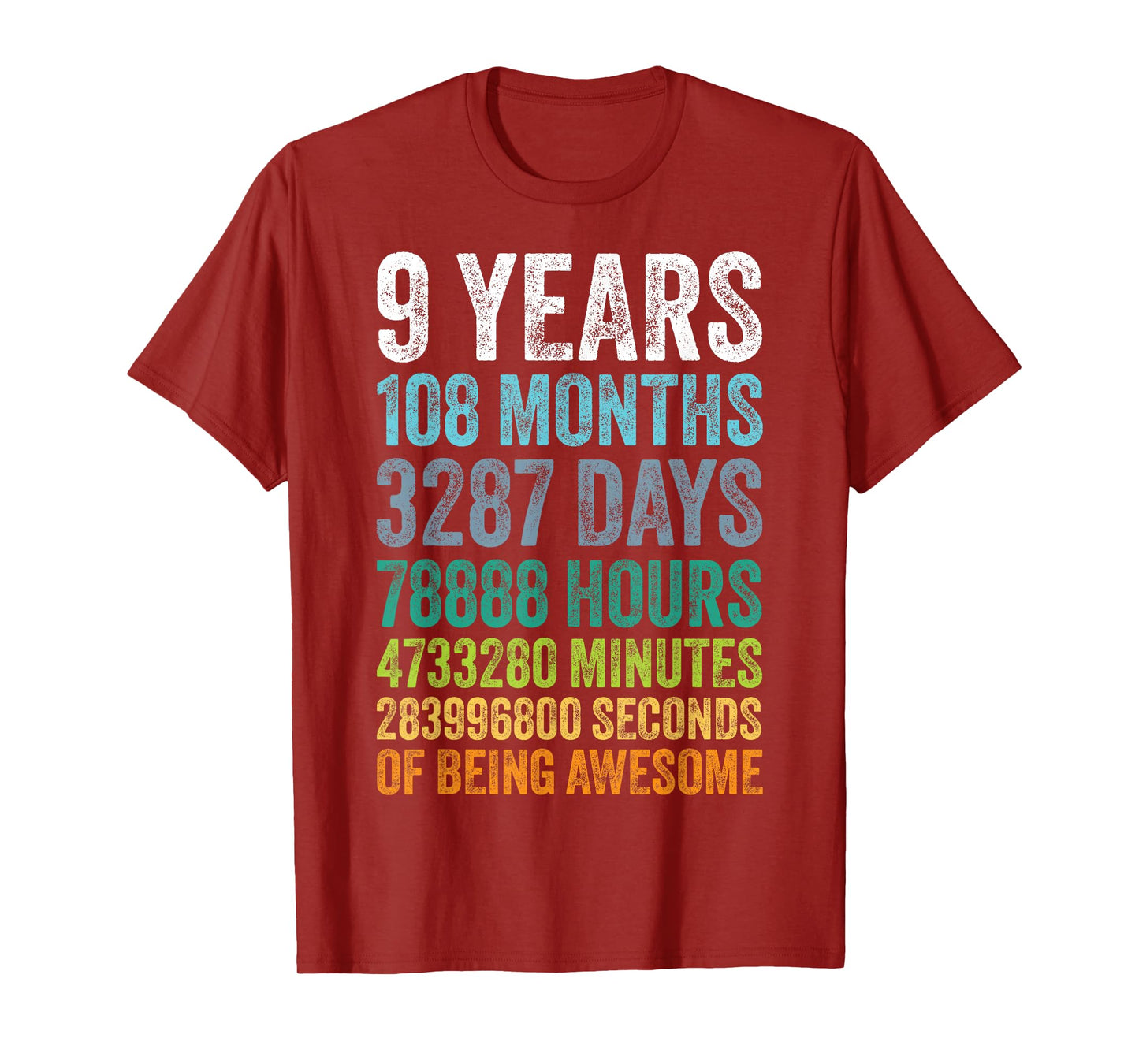 9 Year Old BDay Decorations Son Boy 9yr 9th Birthday T-Shirt
