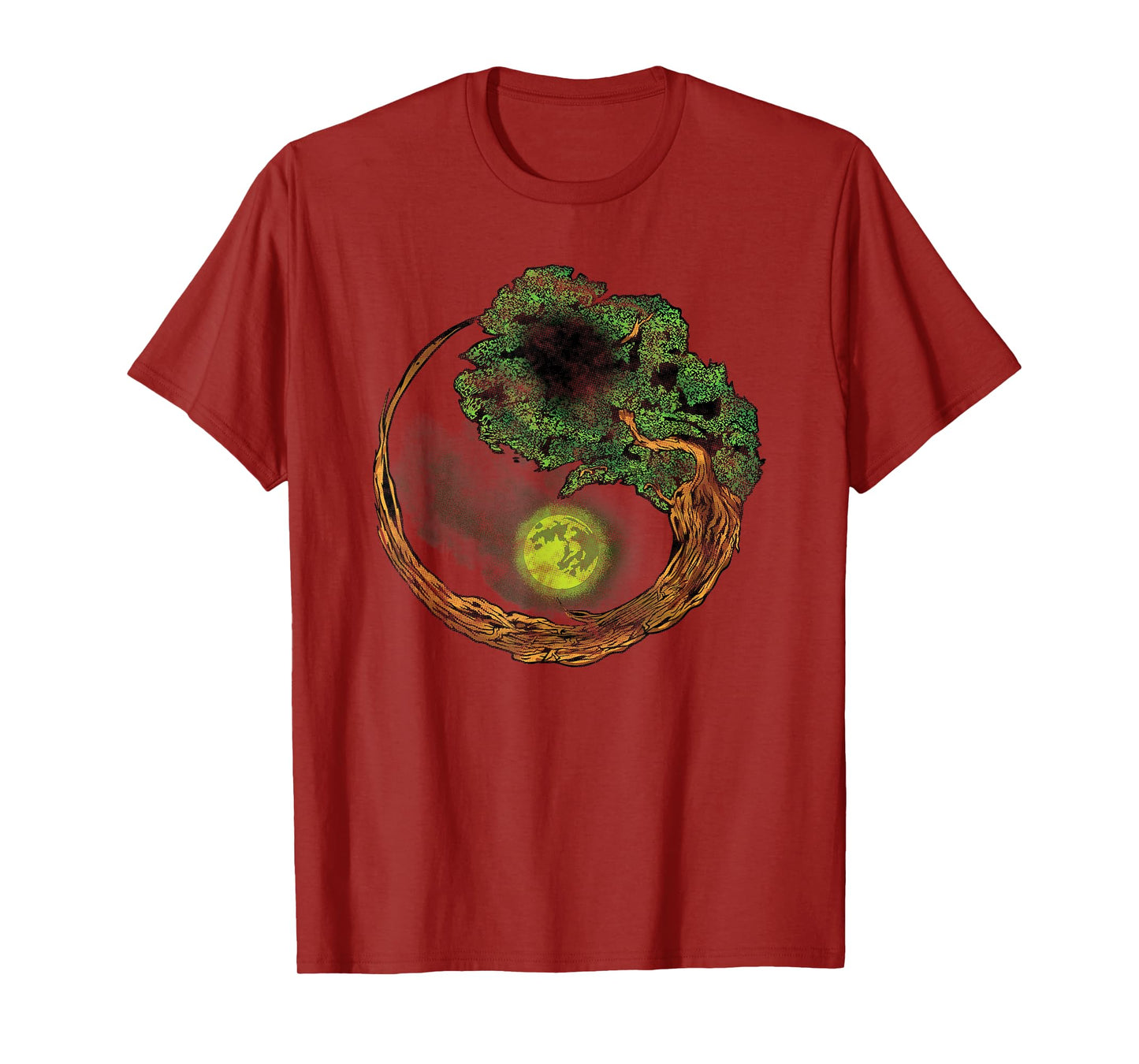 Yin Yang Bonsai Tree Japanese Buddhist Zen T-Shirt