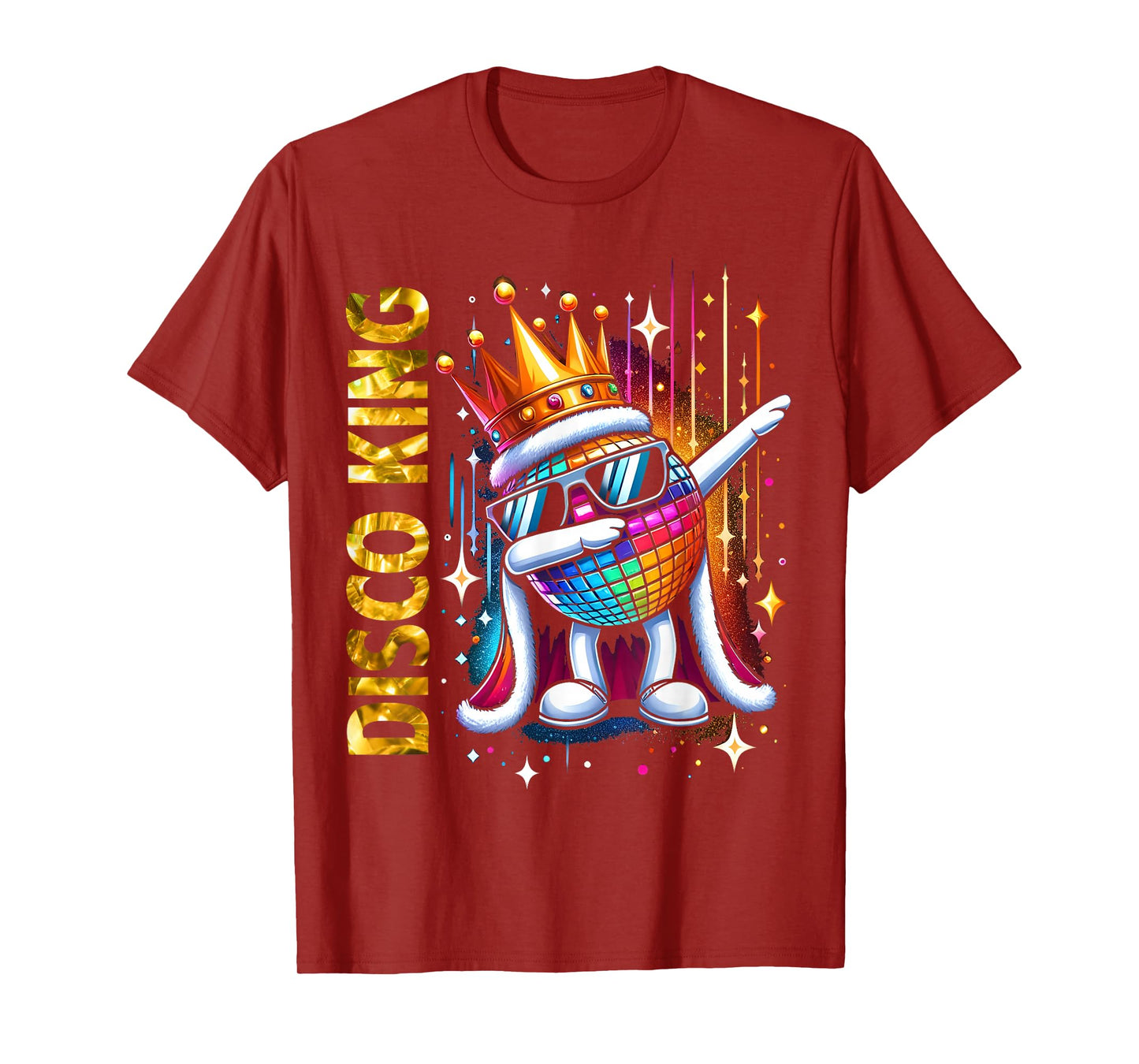 Disco King Vintage 70s 80s Dance Parties Disco Ball Dabbing T-Shirt