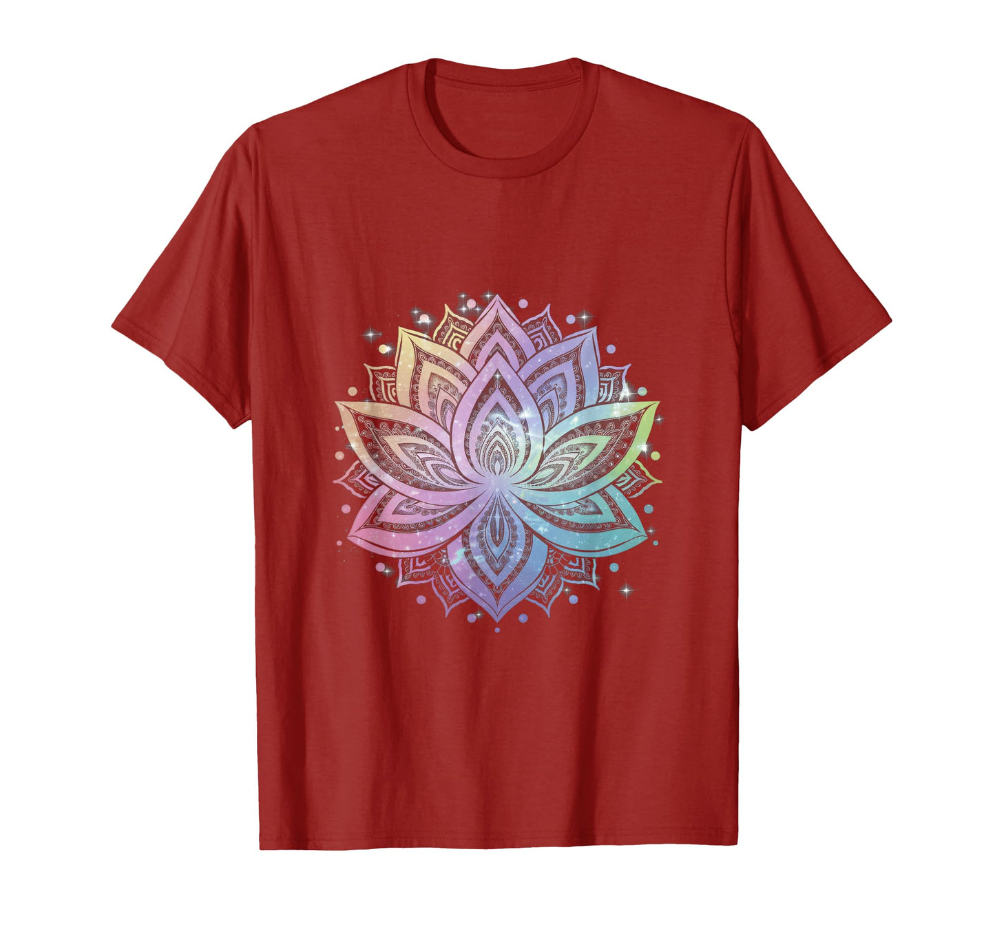 Bohemian Rainbow Lotus Flower Yoga Lotus flower T-Shirt