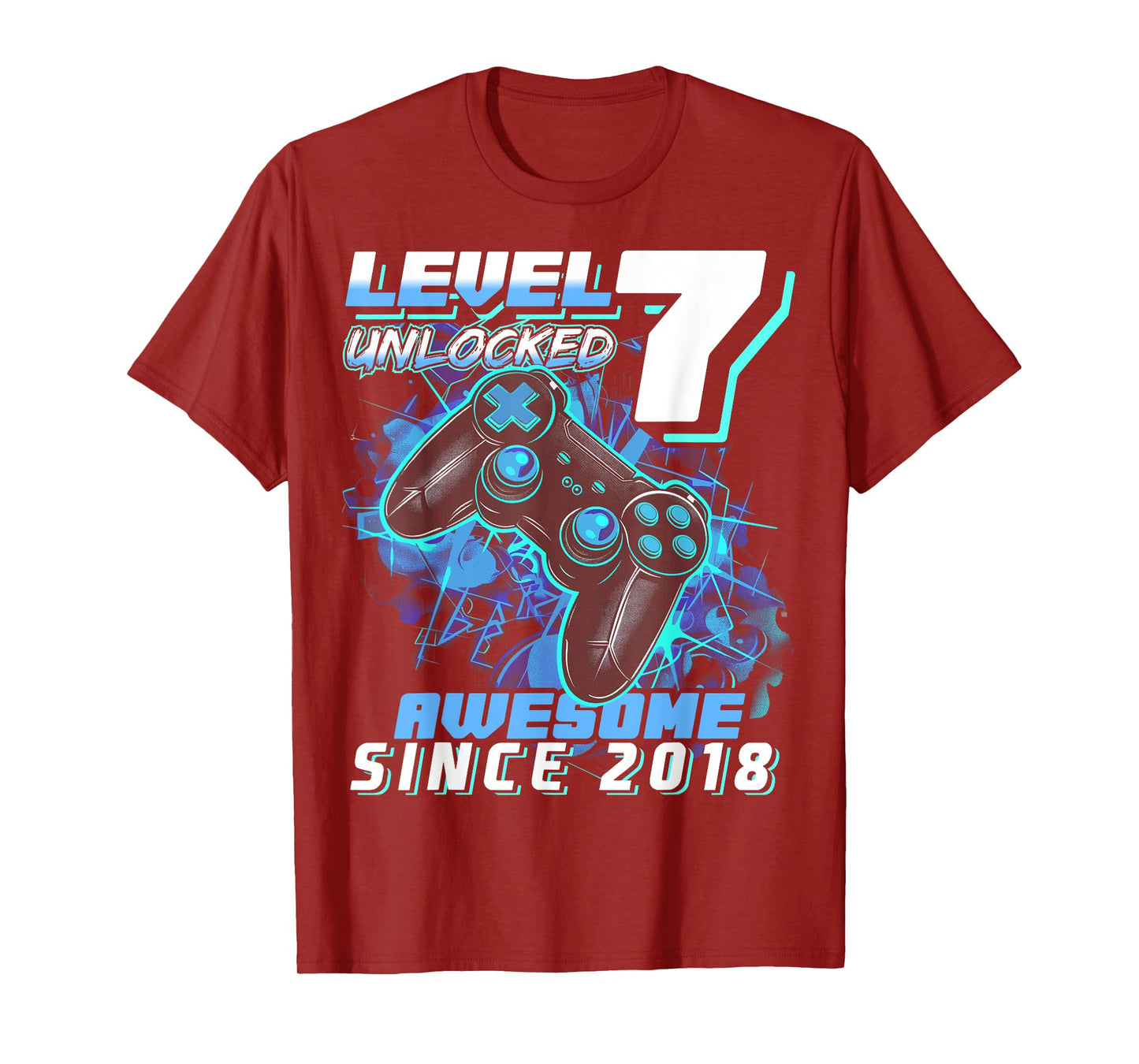 7th Birthday Boy Level 7 Gamer 7 Year Video Game Party T-Shirt