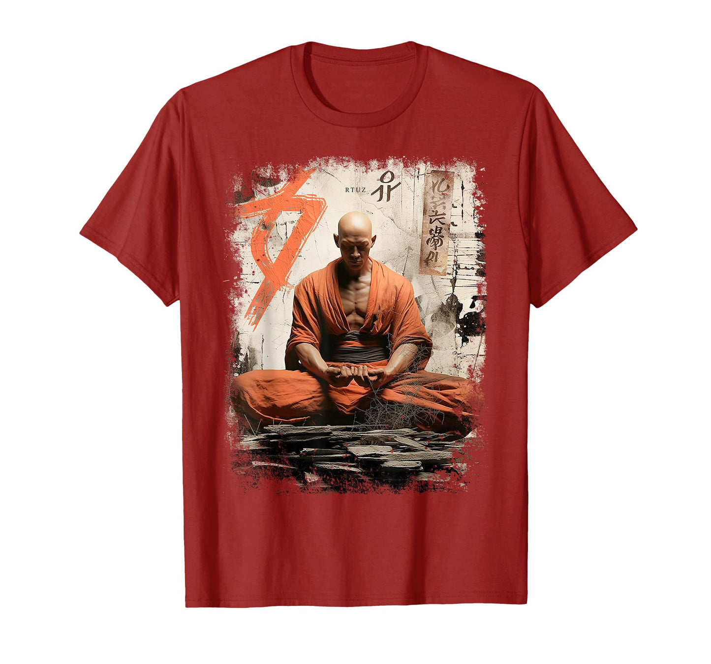 Buddhist Monk Yin & Yang Meditation Buddha Shaolin T-Shirt