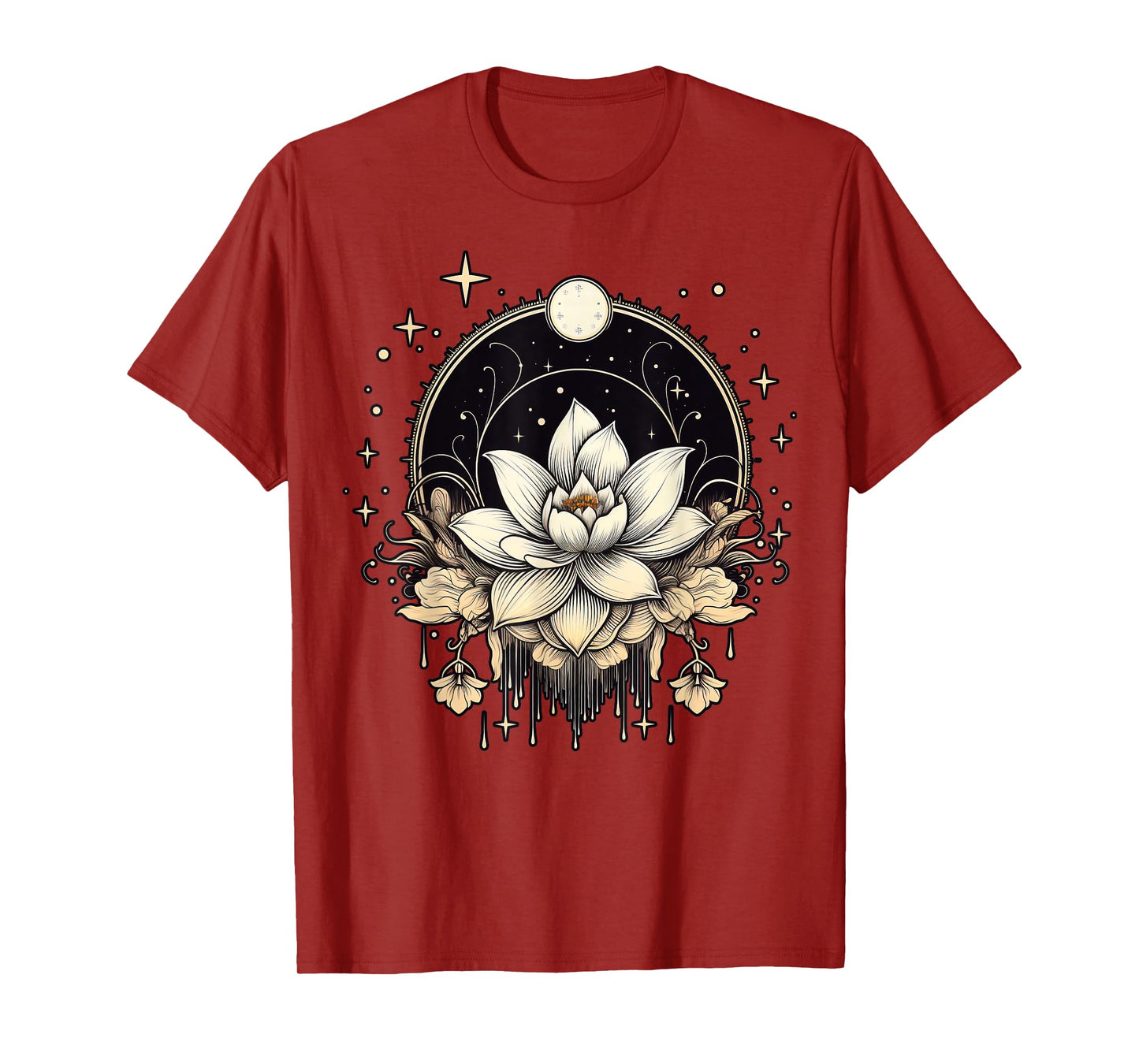 Vintage Lotus Flower on Lotus Flower T-Shirt