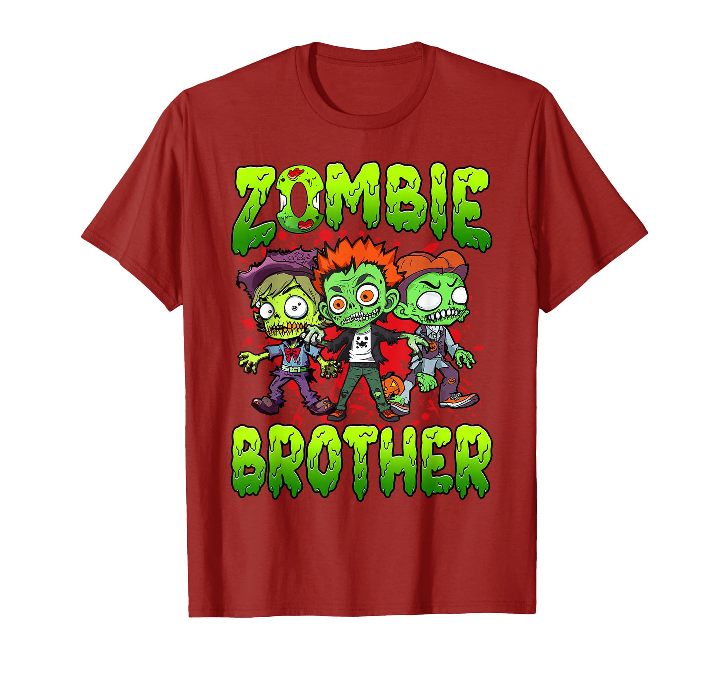 Zombie Brother Halloween Costume Family Matching T-Shirt