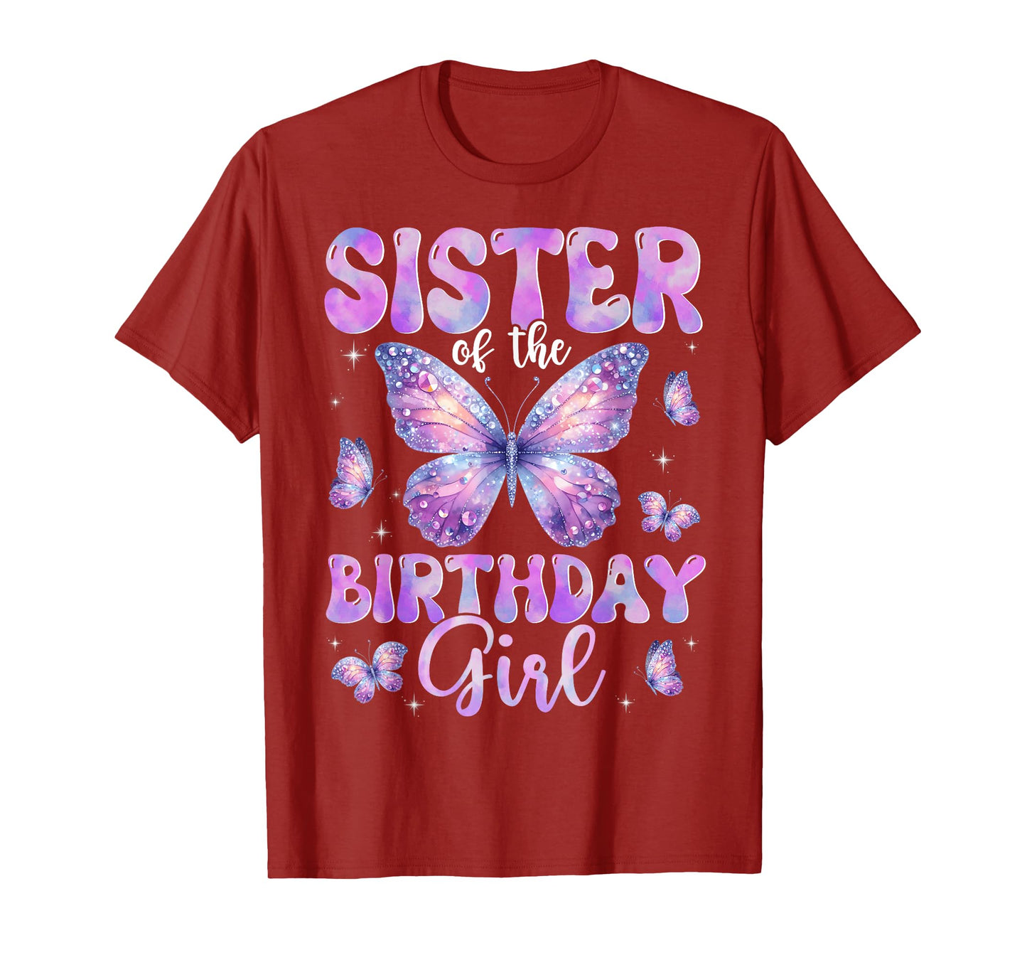 Sister Of The Birthday Girl Butterfly Family Matching T-Shirt