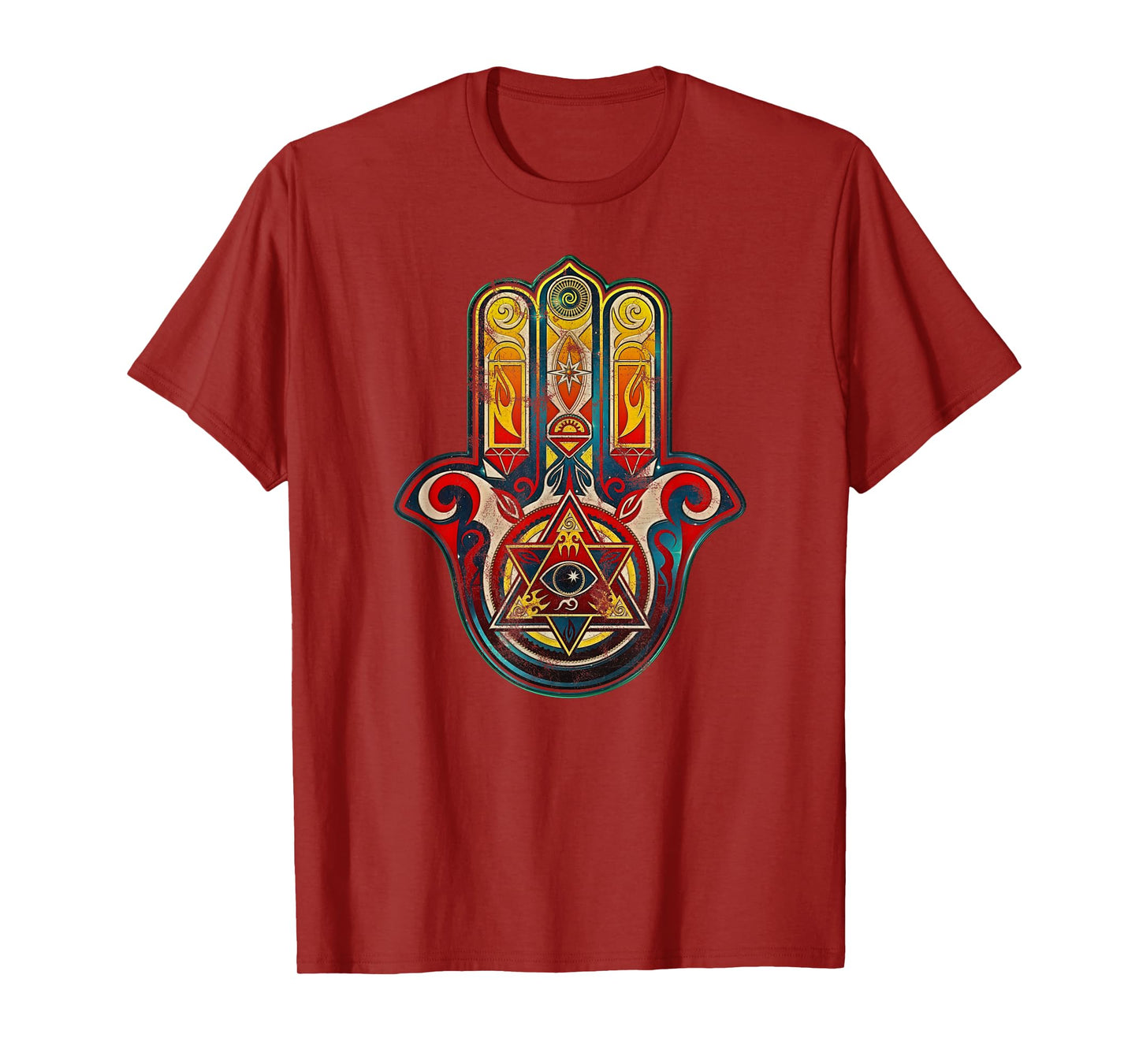 HAMSA HAND ALL SEEING EYE Vintage Protection Fatima T-shirt T-Shirt