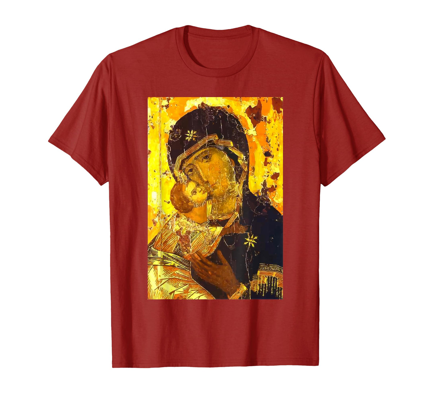 Theotokos Icon Mother of God Our Lady of Vladamir Icon T-Shirt