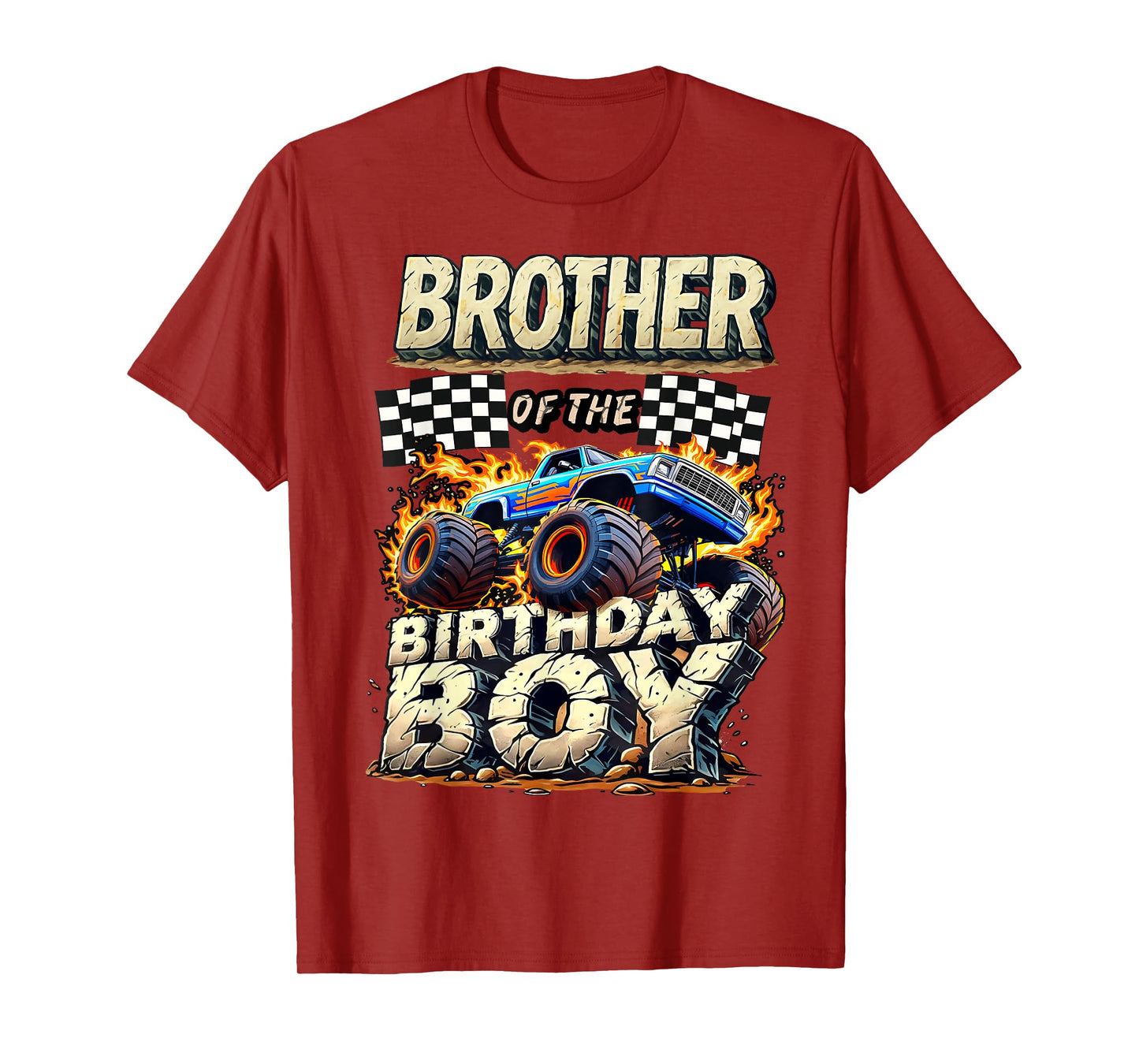 Brother Of The Birthday Boy Monster Truck Family Matching T-Shirt