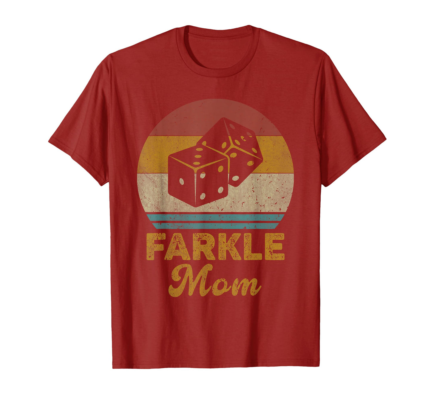 Farkle Mom Vintage Farkle Dice Game Womens T-Shirt