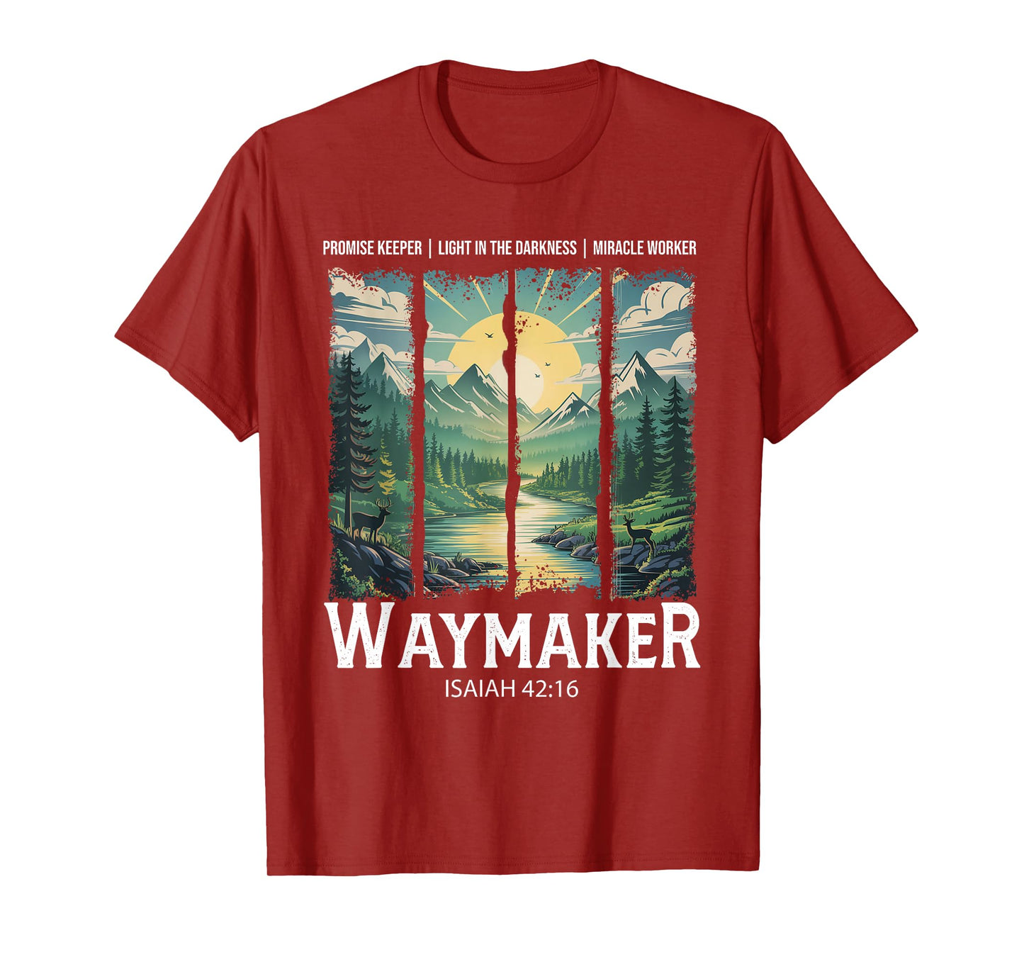 Vintage Waymaker Promise Keeper Miracle Worker Christian T-Shirt