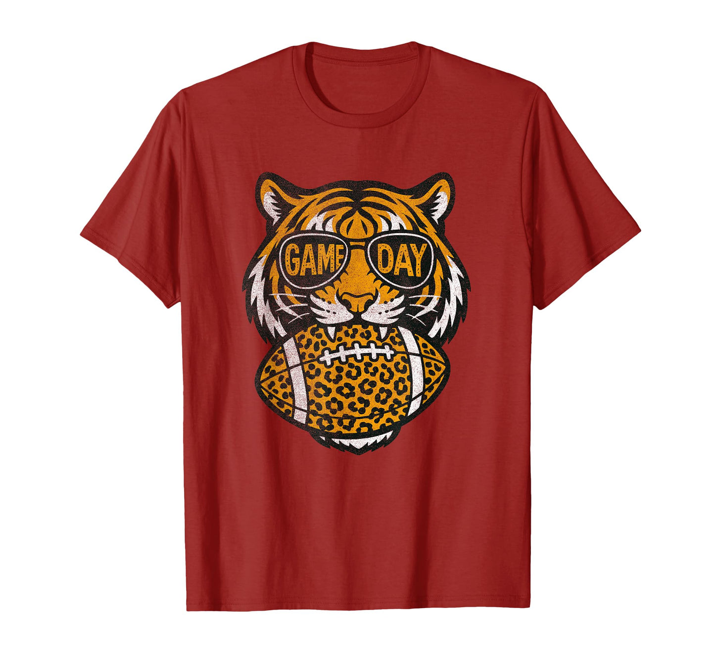 Tiger Leopard Football Game Day for Men, Women & Kids T-Shirt