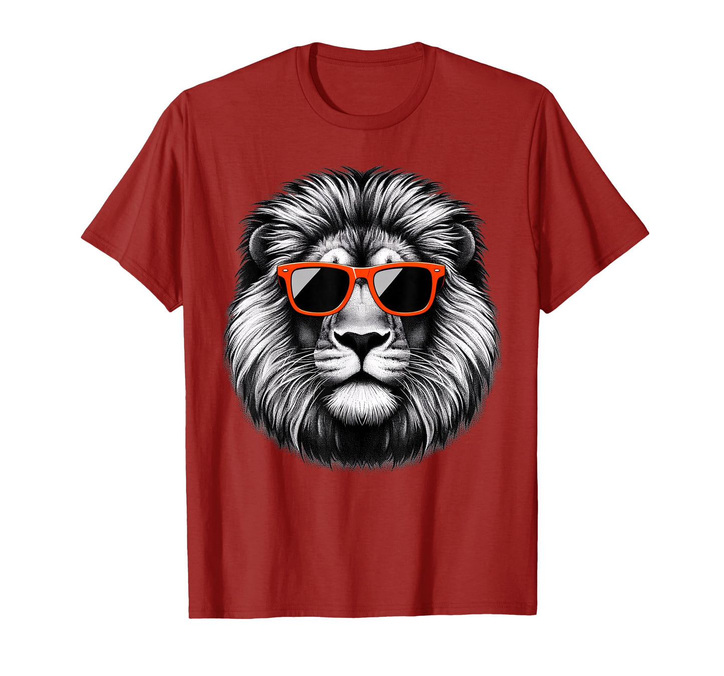 Cool Lion Wearing Sunglasses Graphic Art T-Shirt