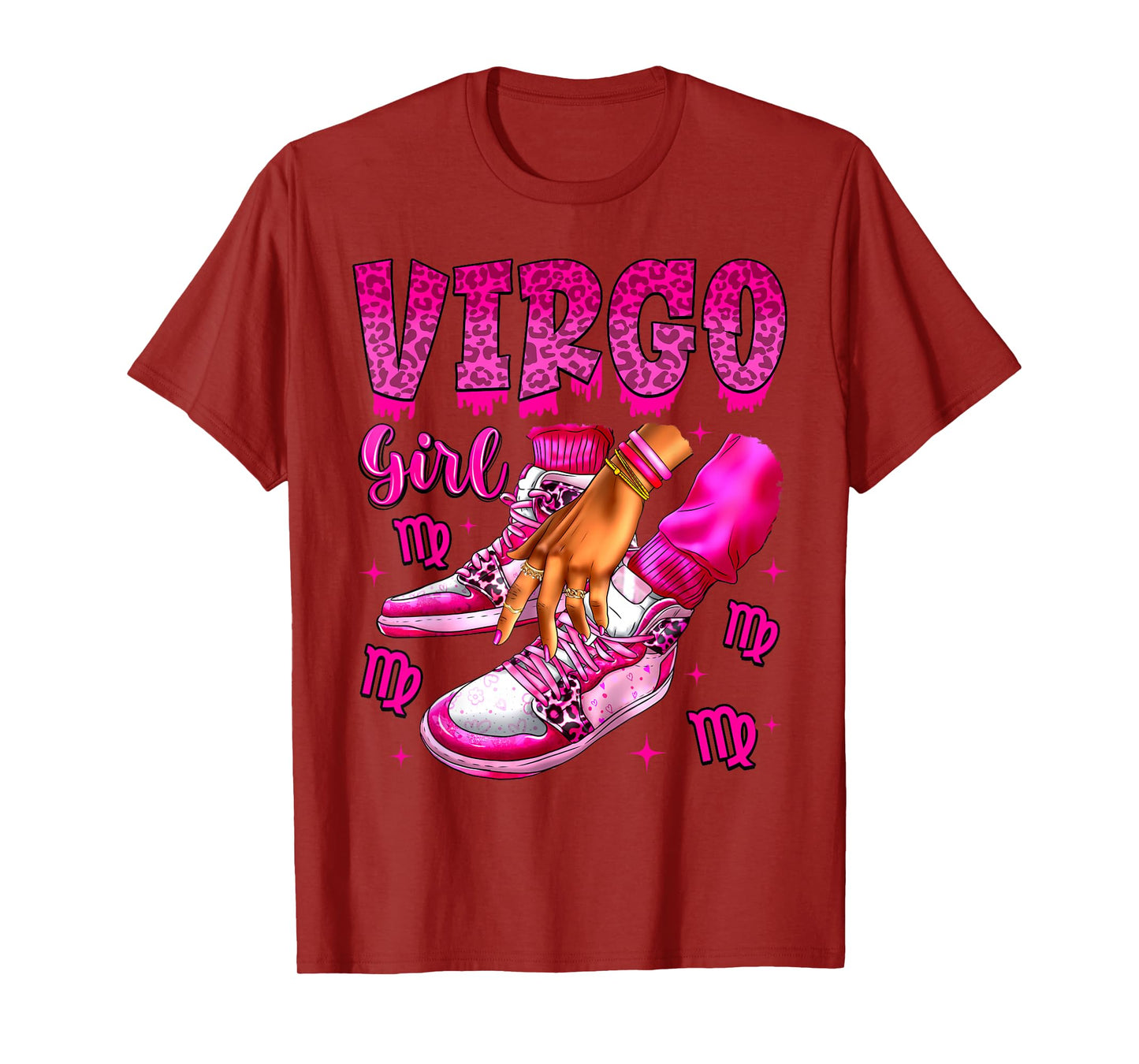 Virgo Girl Birthday Black Women Sneakers Zodiac Bday T-Shirt