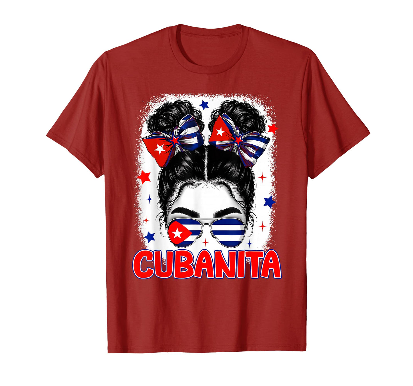 Cubanita Cuban Cuba Flag Girl Hispanic Heritage Month Women T-Shirt