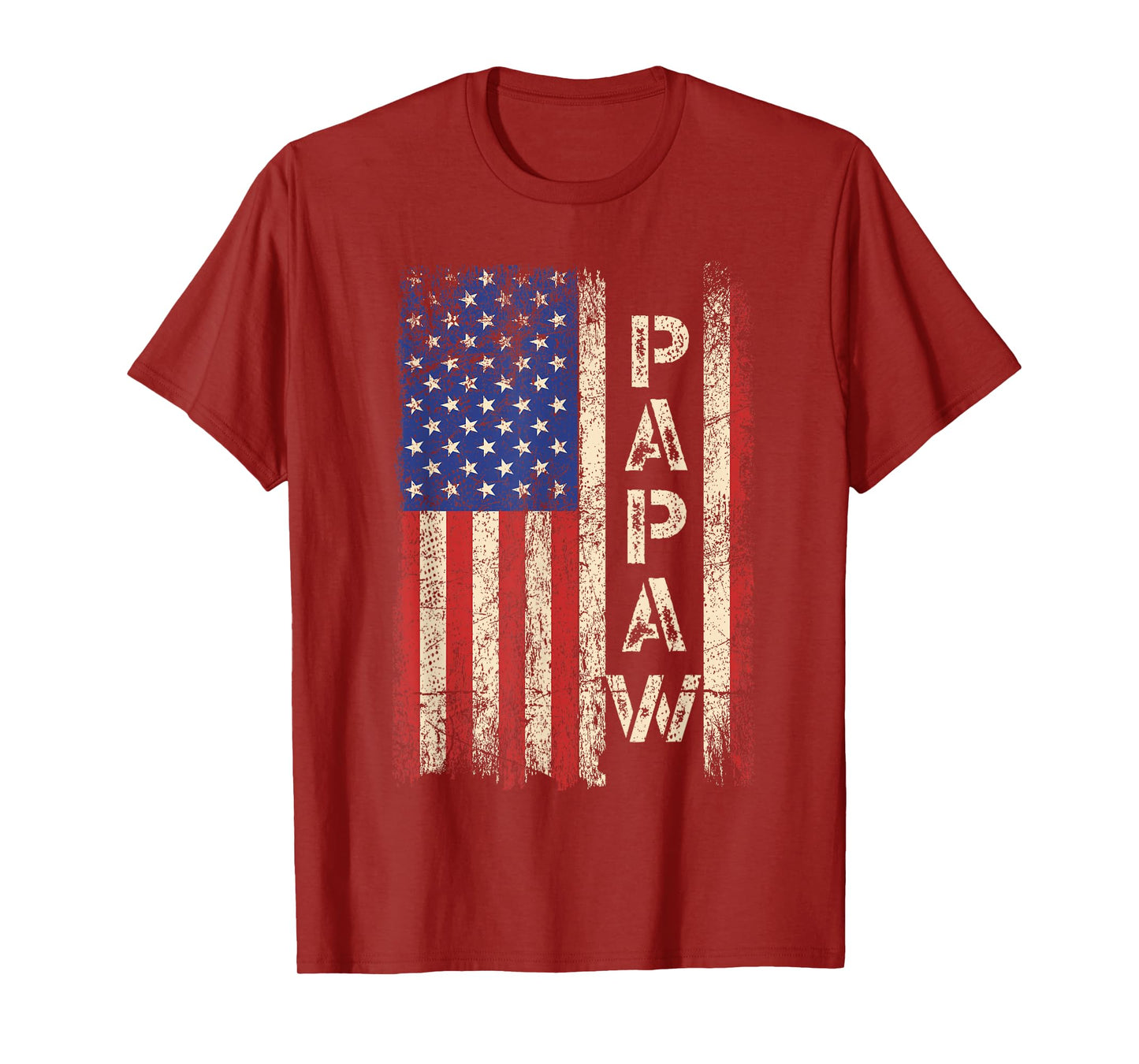 Papaw Grandpa US American Flag Shirt Grandfather Day T-Shirt
