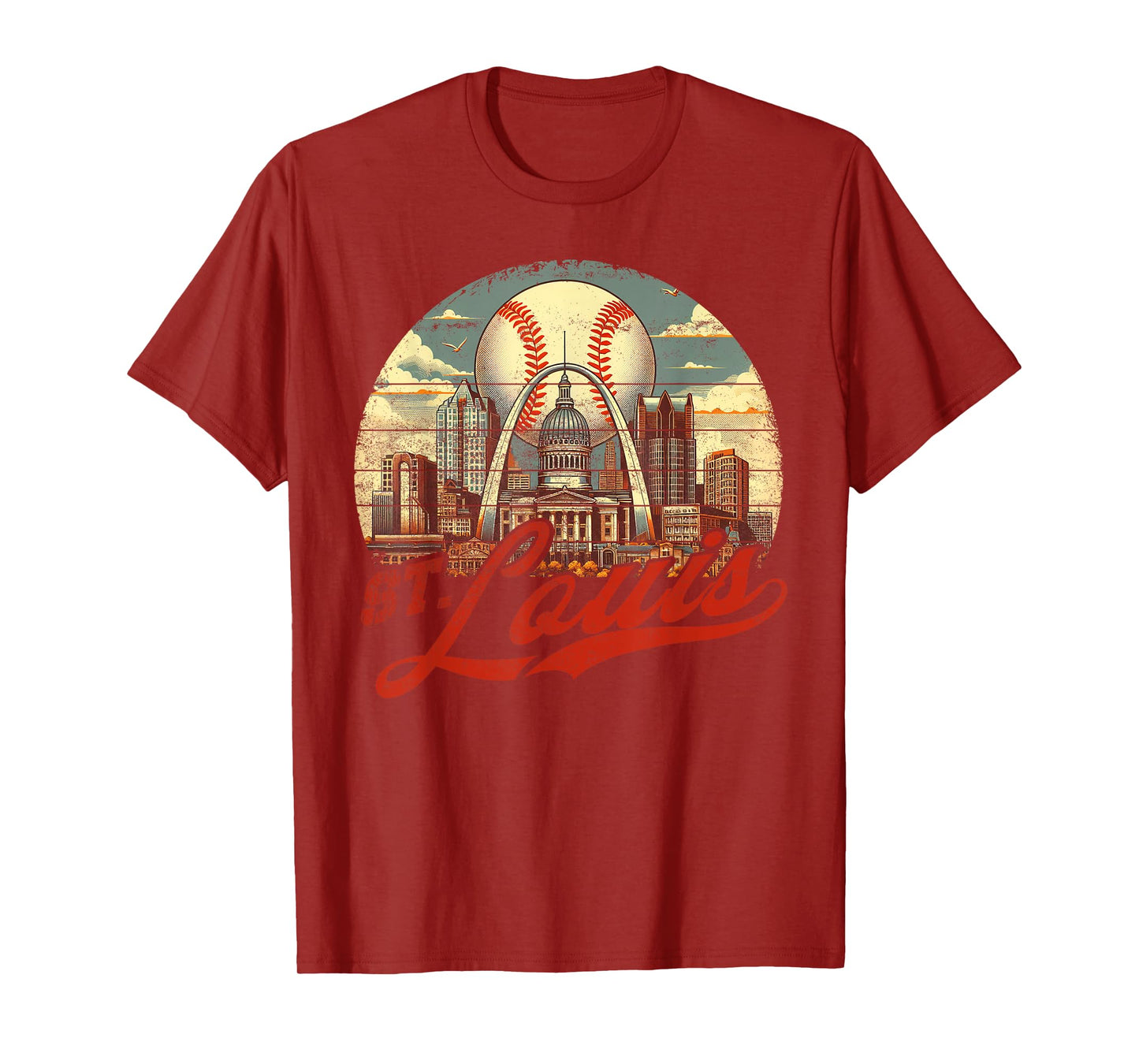 St. Louis Retro Baseball Lover Game Day Men Boys Girls T-Shirt