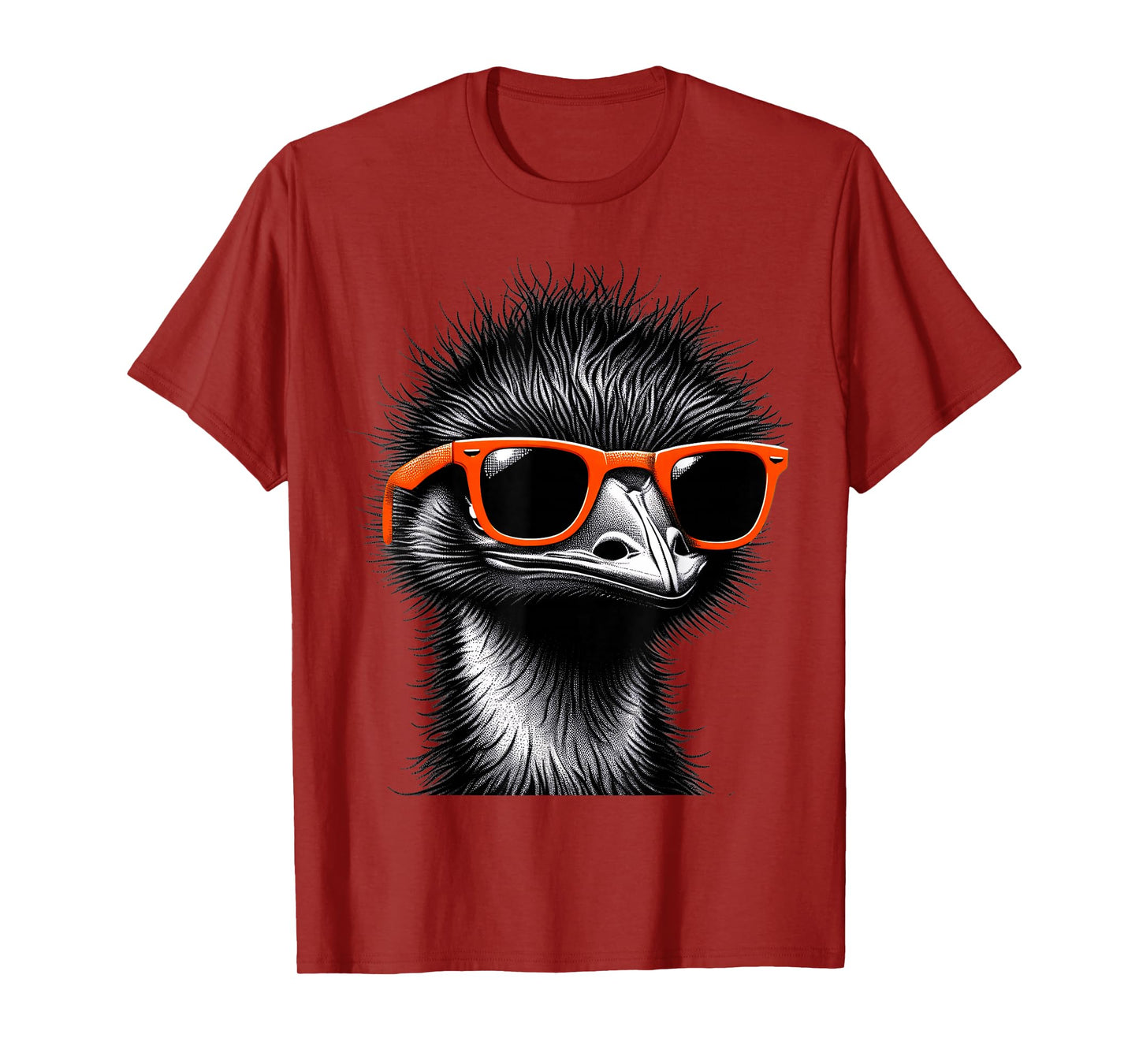 Cool Emu Bird Wearing Sunglasses Graphic Art T-Shirt