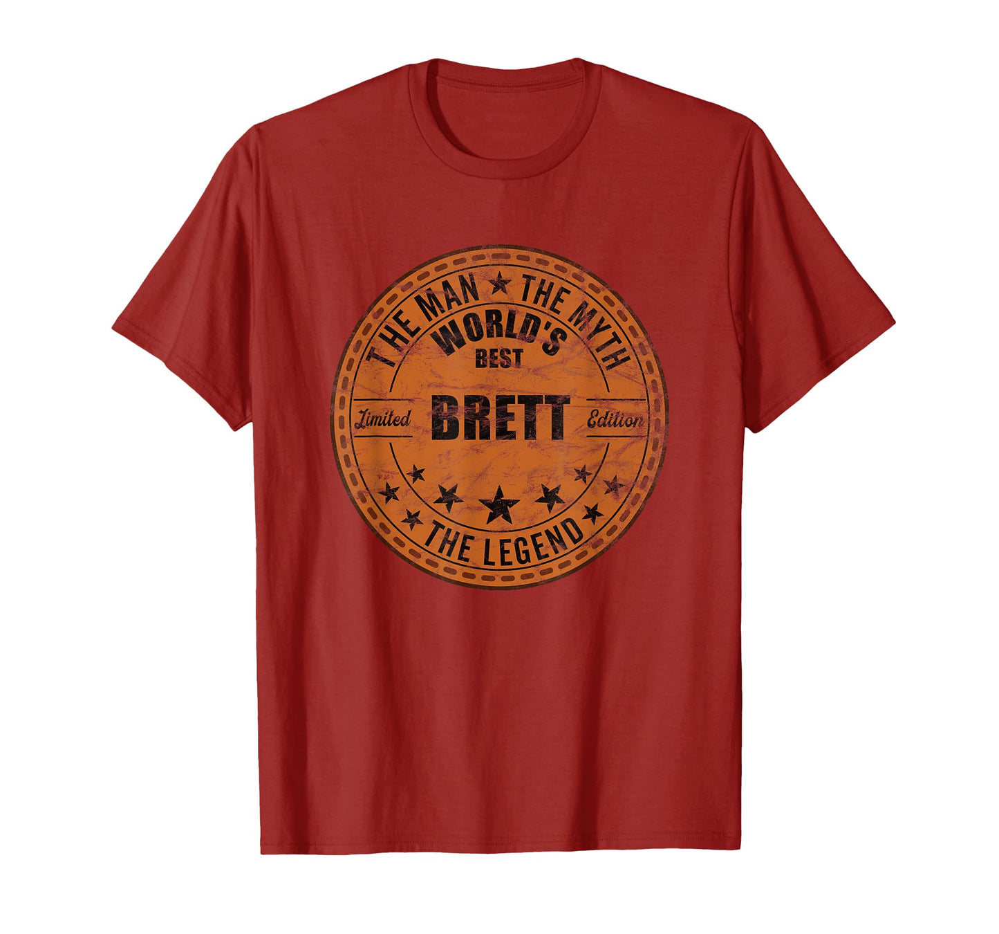 Mens Brett The Man The Myth The Legend First Name Brett T-Shirt