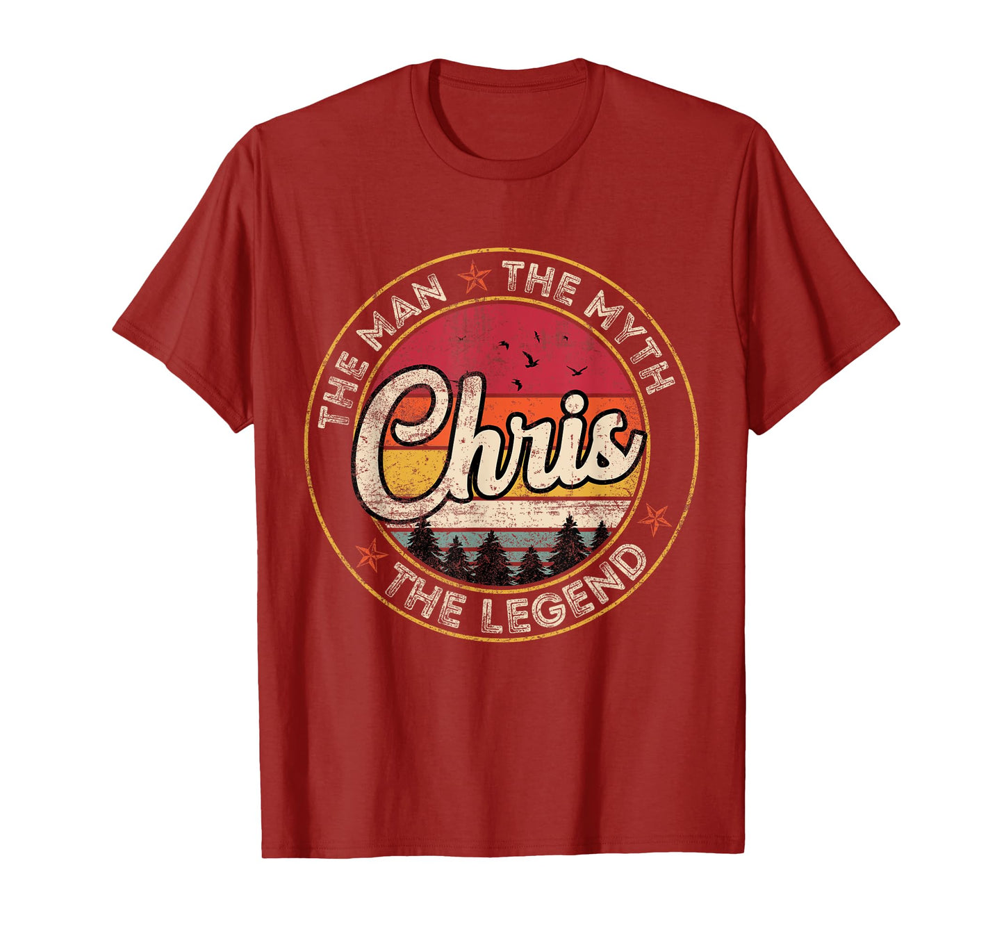 Chris The Man The Myth The Legend Personalized Name T-Shirt