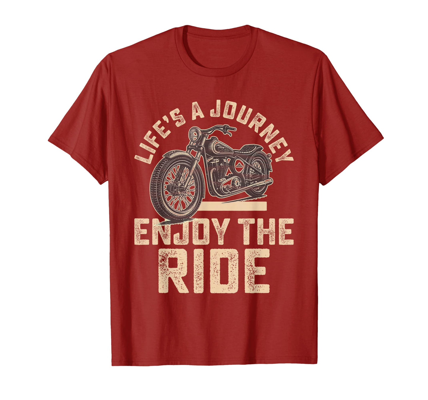 Life’s A Journey Enjoy the Ride Funny Motorcycle Biker Men T-Shirt
