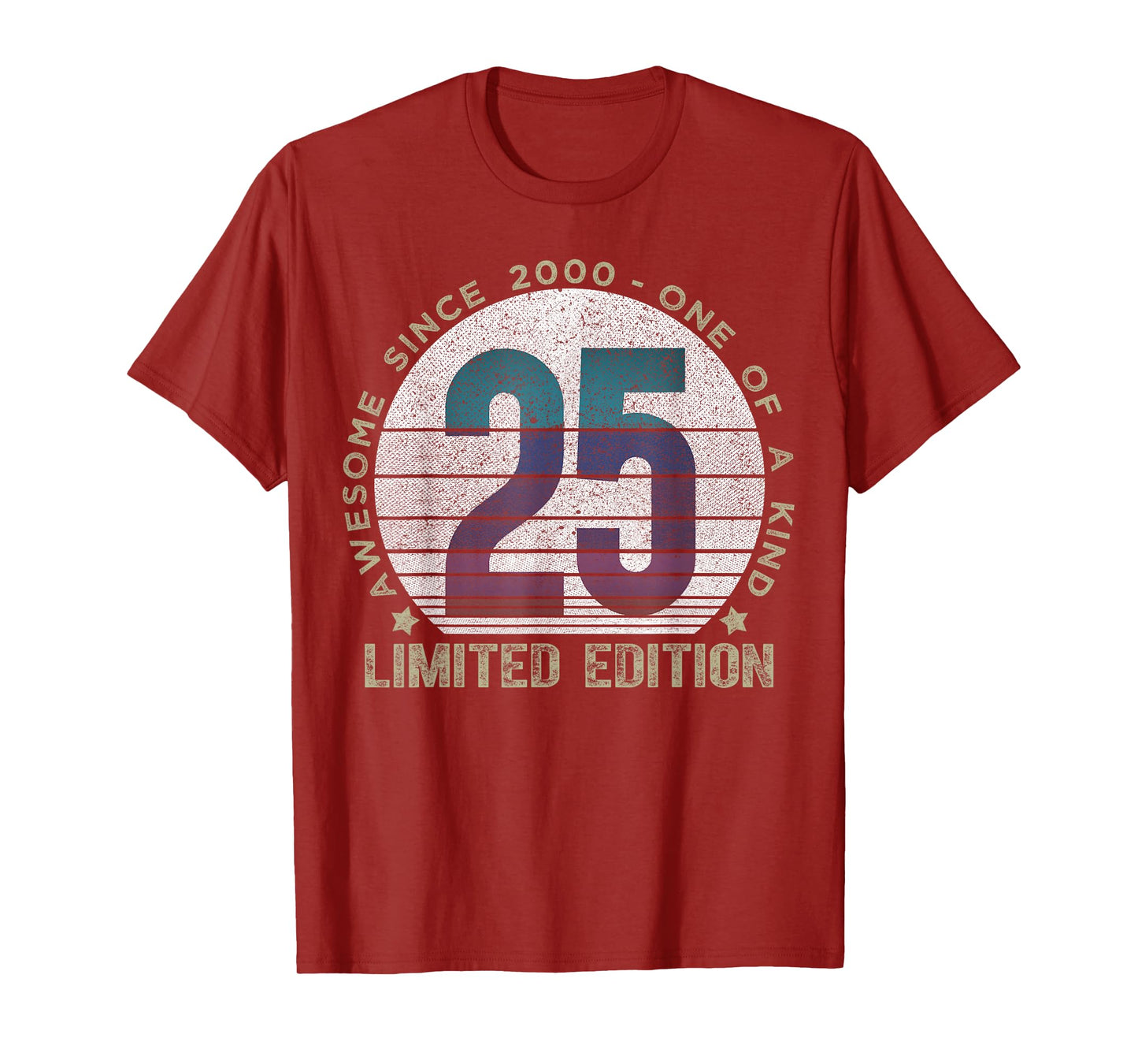 25 Year Old Gifts Vintage 2000 Limited Edition 25th Birthday T-Shirt