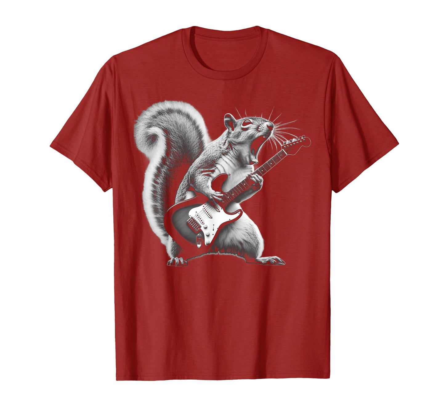 Squirrel Playing Guitar Rock and Roll For Men, Women, Kids T-Shirt