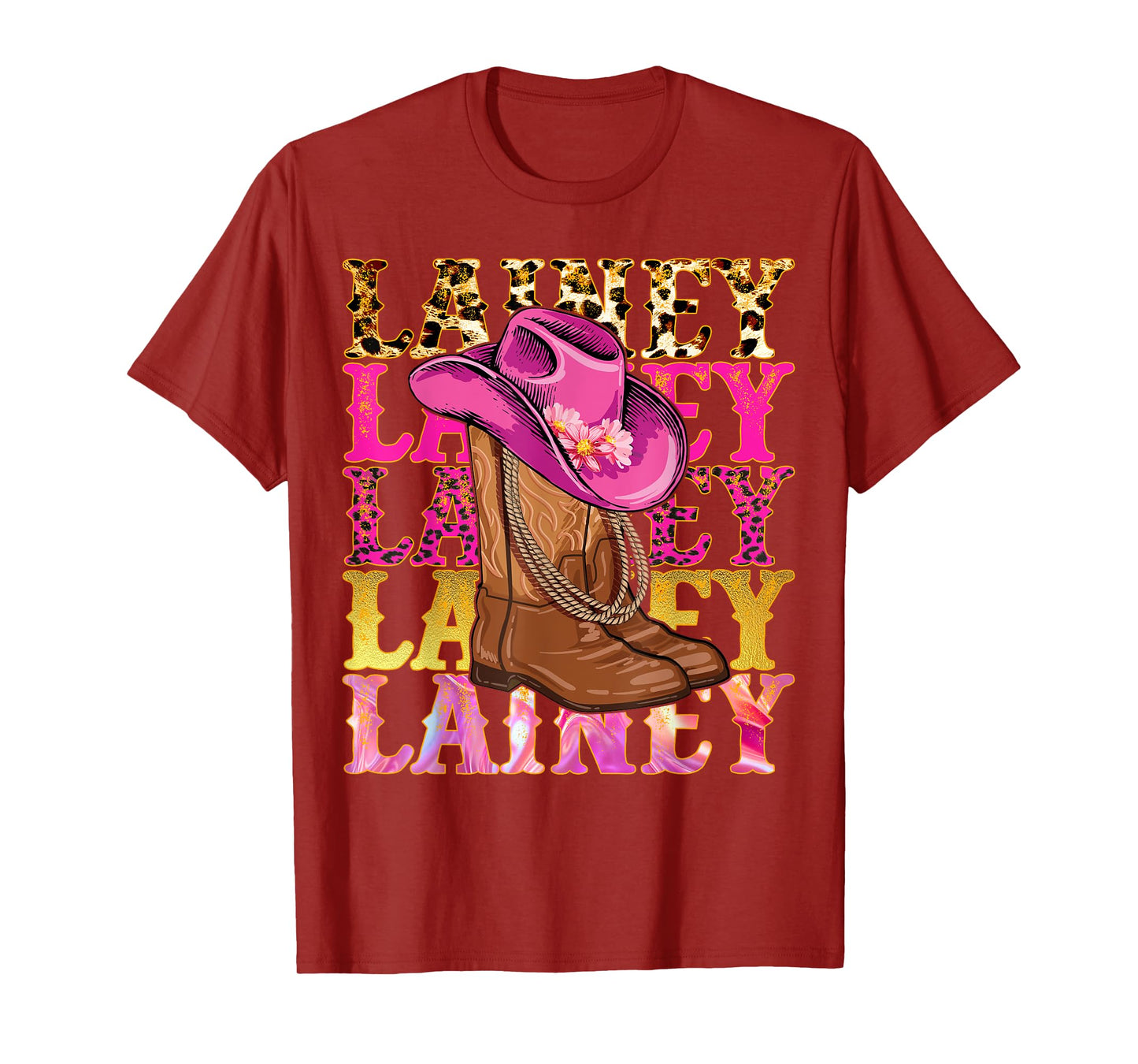 Lainey First Name Personalized Birthday Cowgirl Outfit T-Shirt